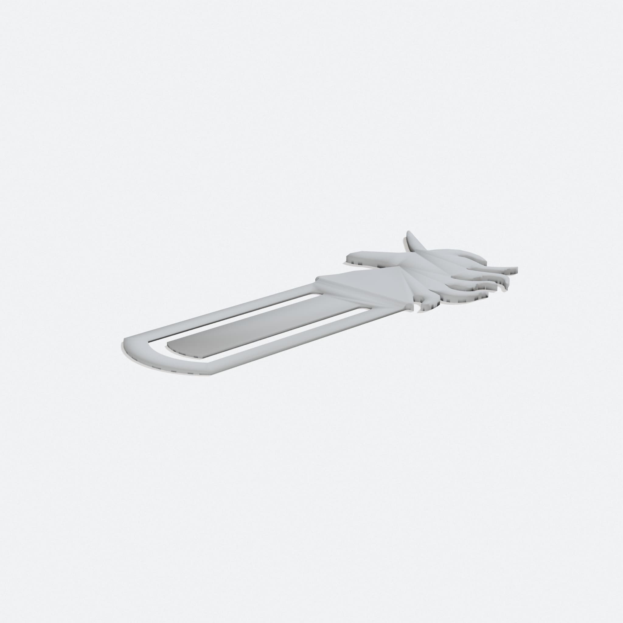 3D Printed Unicorn Bookmark for Book Lovers, turn three quarter