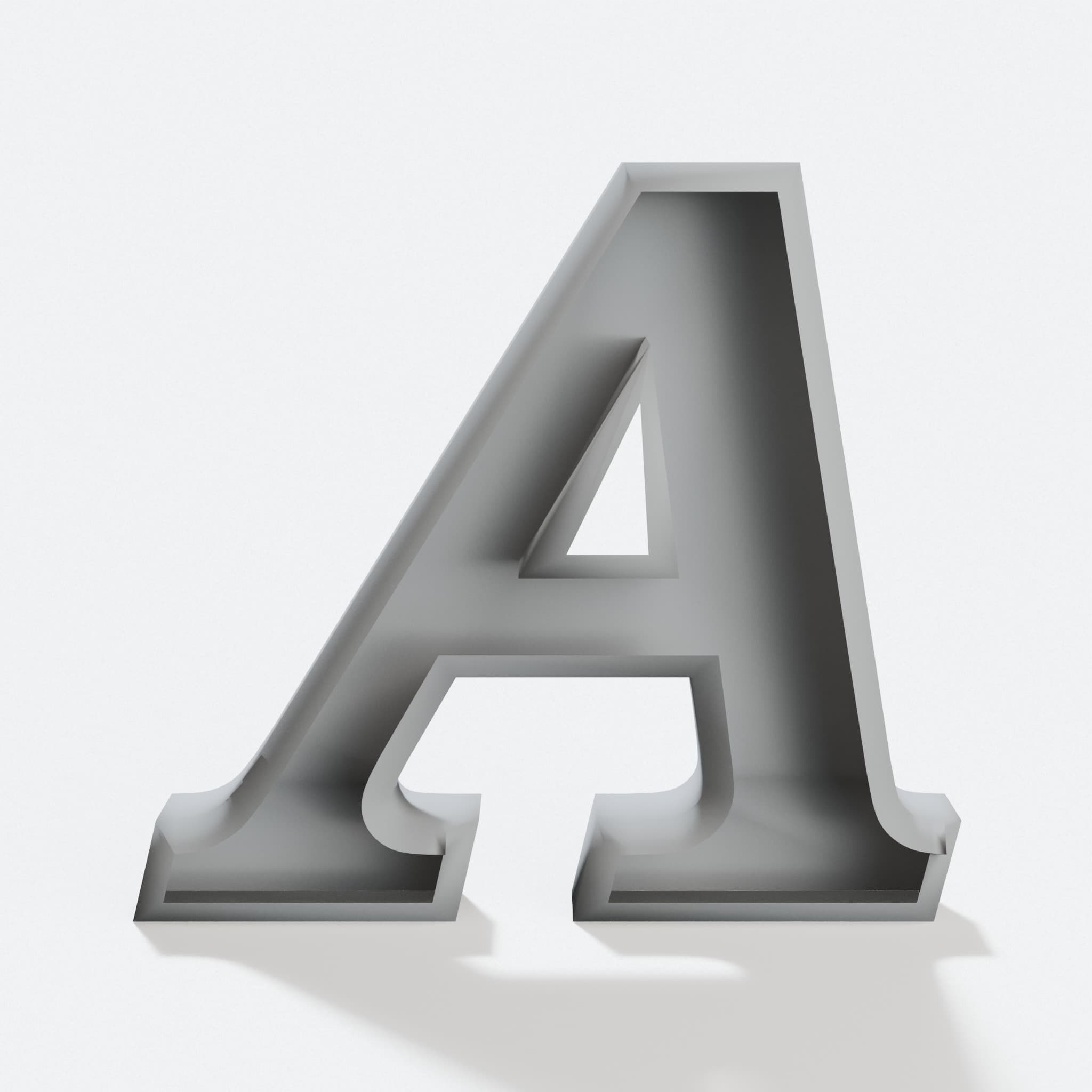 Bookman Old Style Alphabet Letter Set for Decor, hero tilt