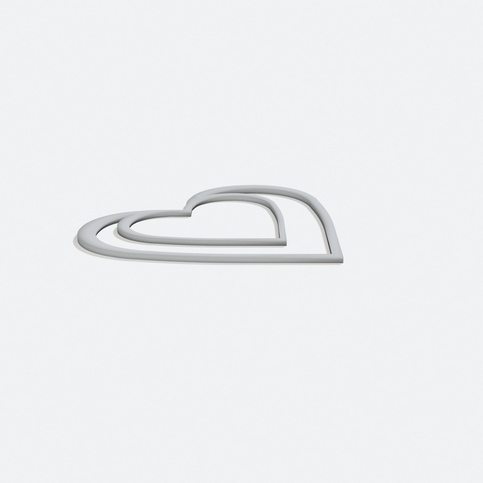 Heart Bookmark 3D Printed Home Decor, turn three quarter