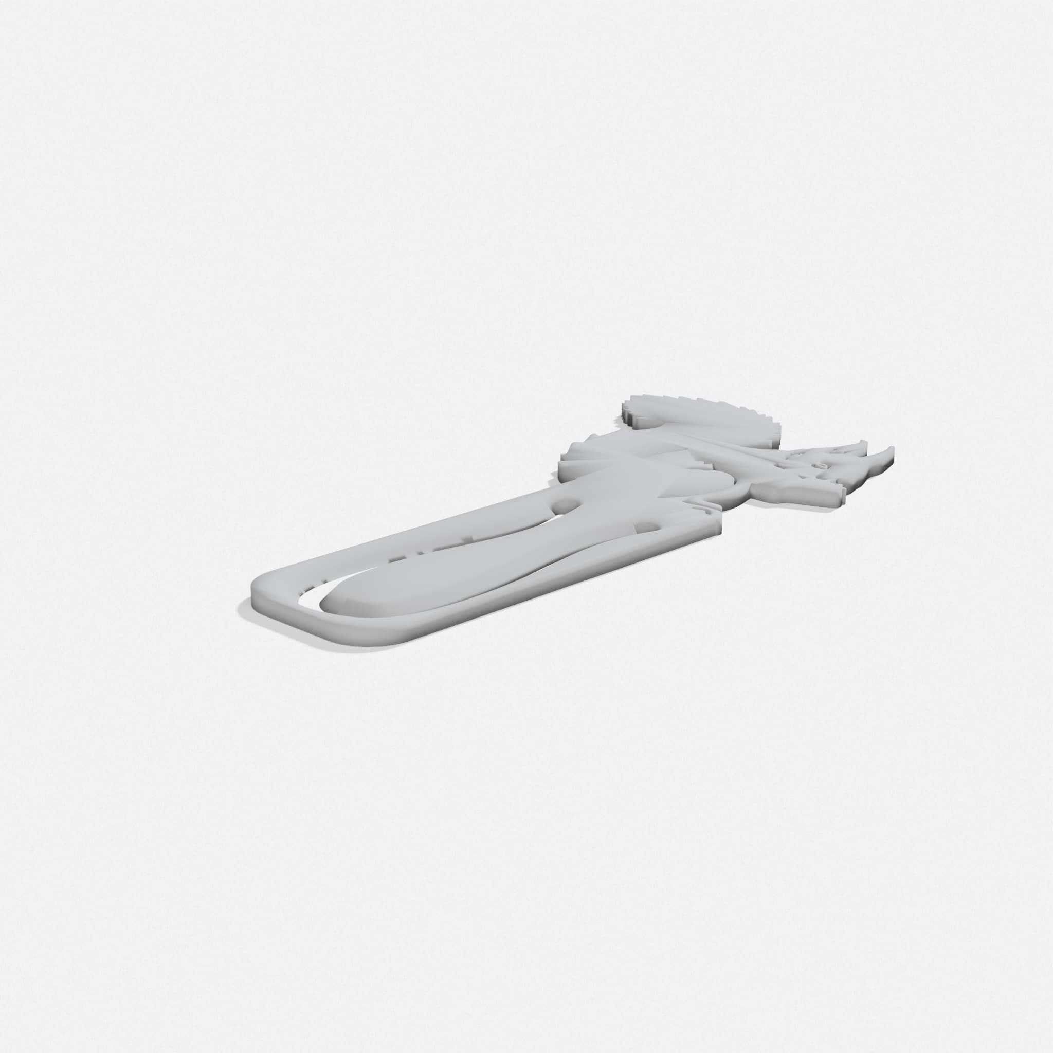 Squirrel Bookmark 3D Printed Home Decor, turn three quarter