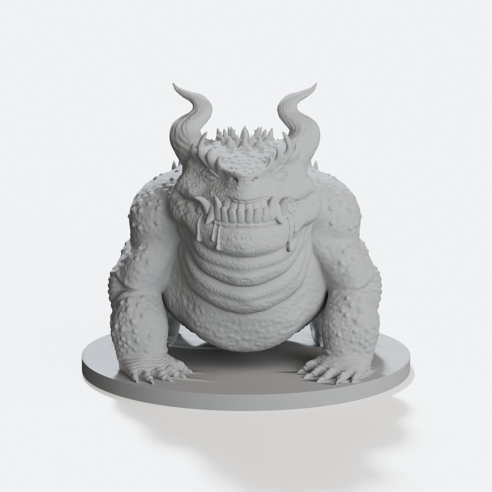 Hezrou Demon Figurine, Fantasy Tabletop Display Piece, hero tilt