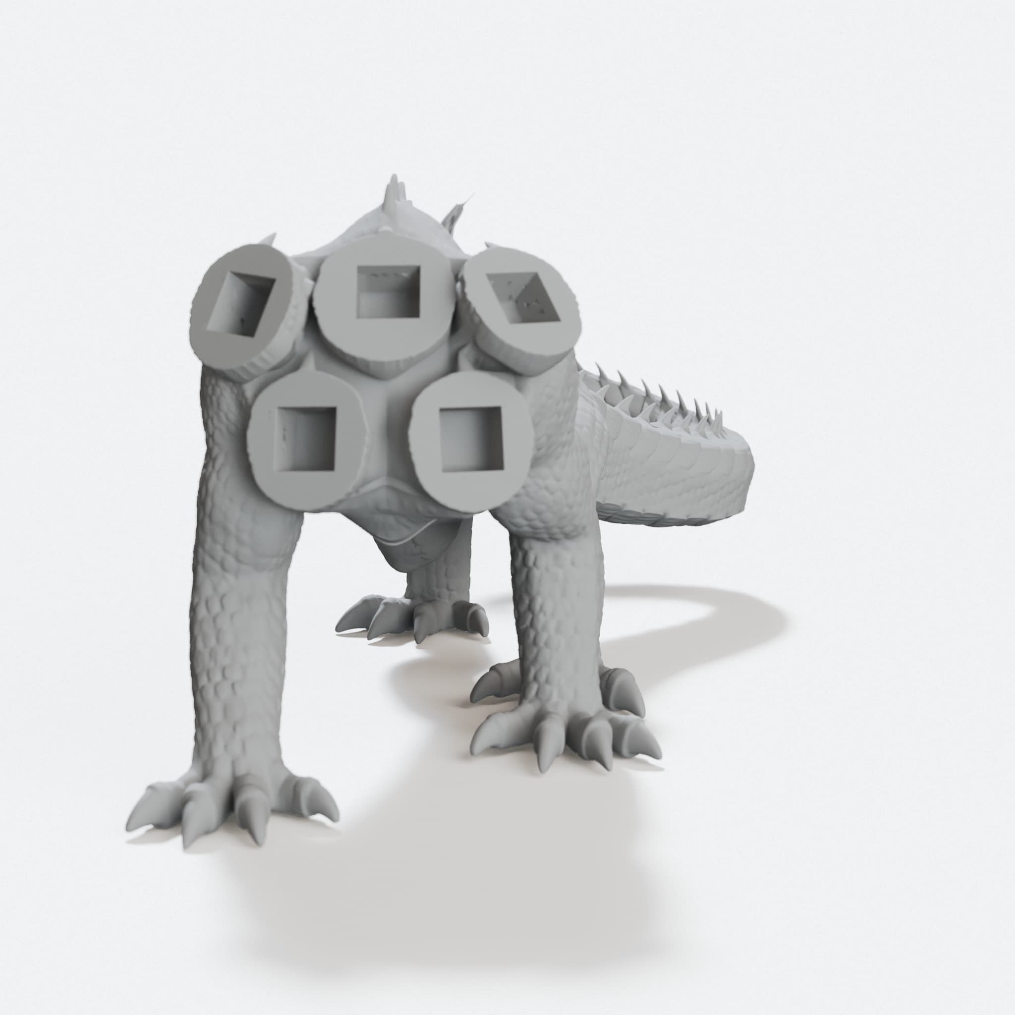 Hydra Dragon 3D Printed Toy, hero tilt