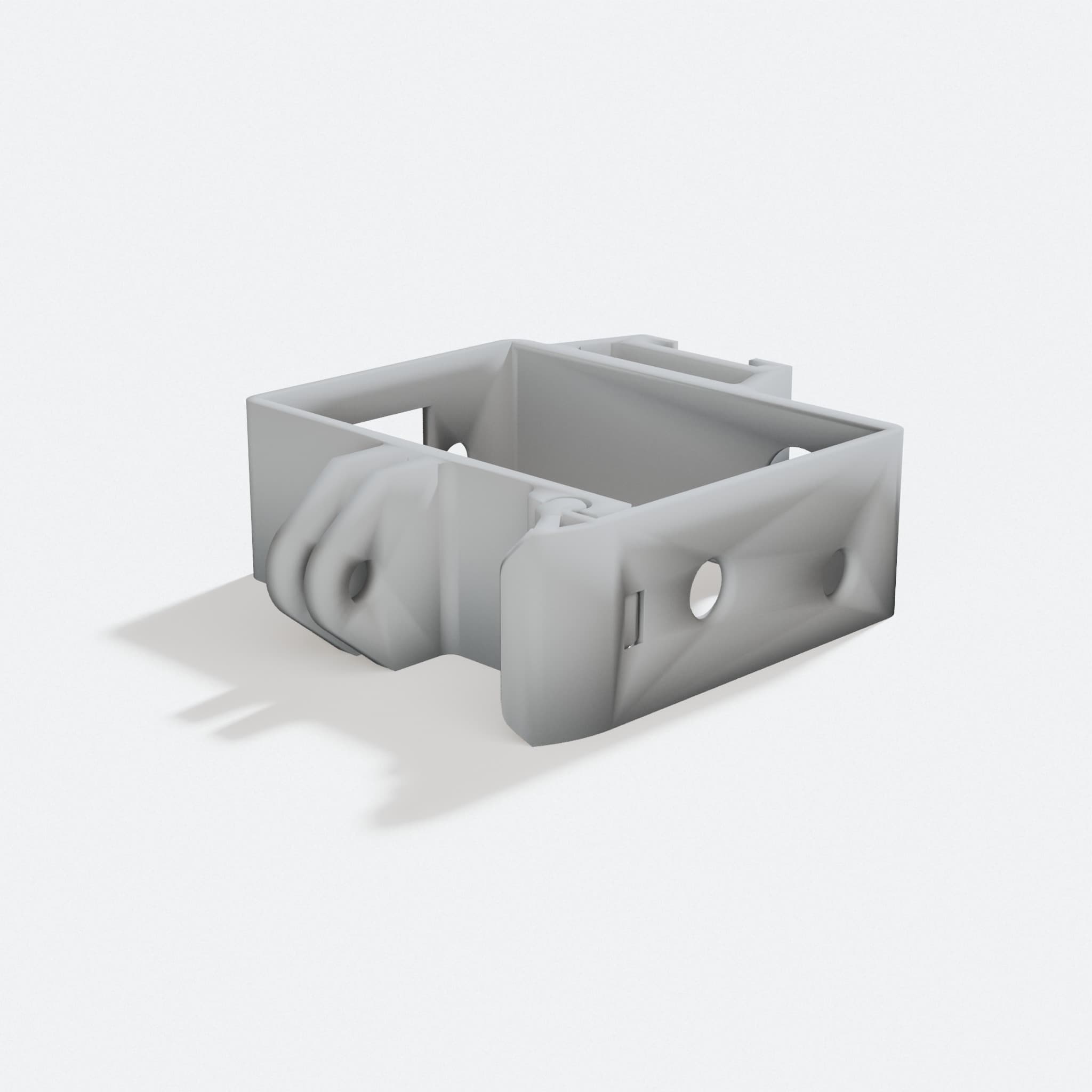 Compatible with GoPro Hero 3D-Printed Frame with Hot Shoe Mount, turn three quarter