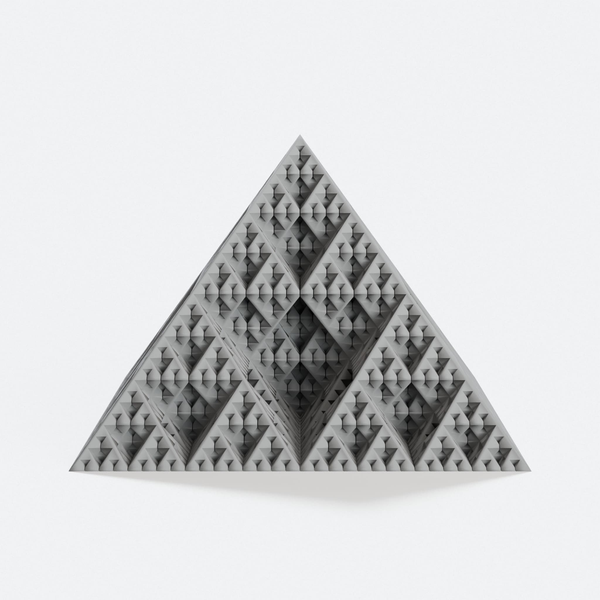 Customizable Spiral Vase Sierpinski Pyramid Sculpture, hero tilt