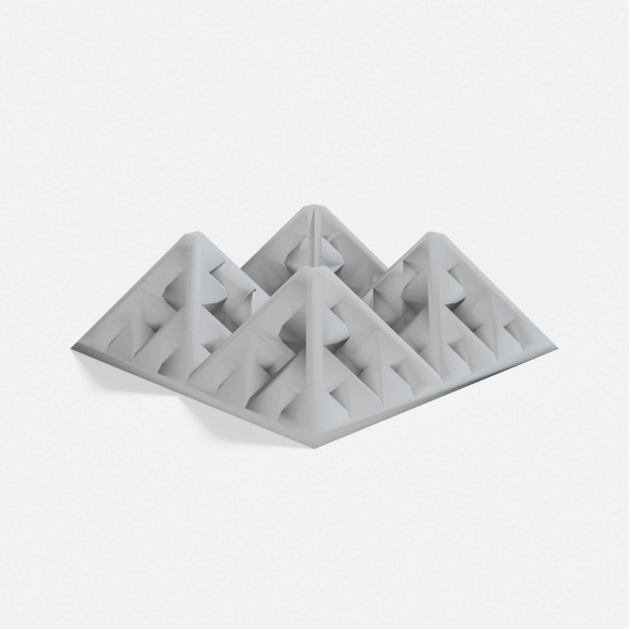 Sierpinski Octahedron Display Stand for 3D Prints, turn three quarter
