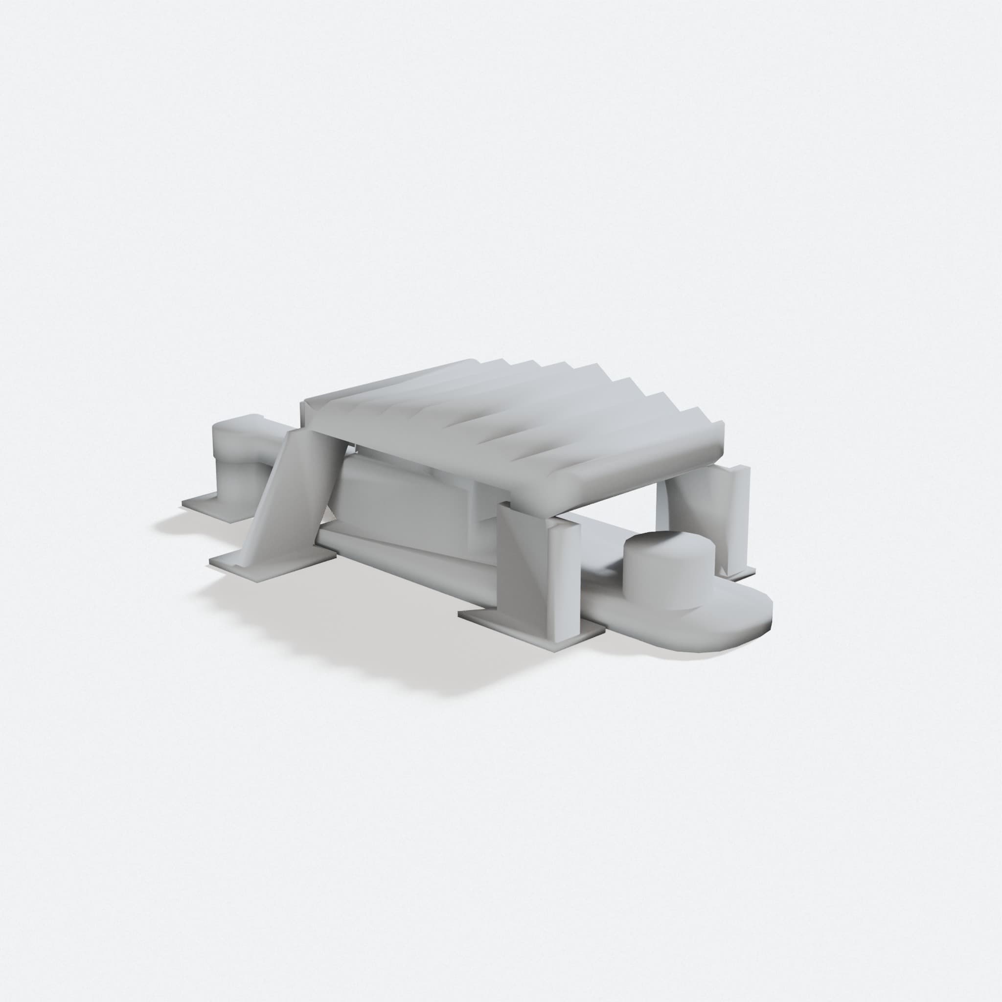 3D-Printed Box Cutter Blade Slider and Lock, turn three quarter
