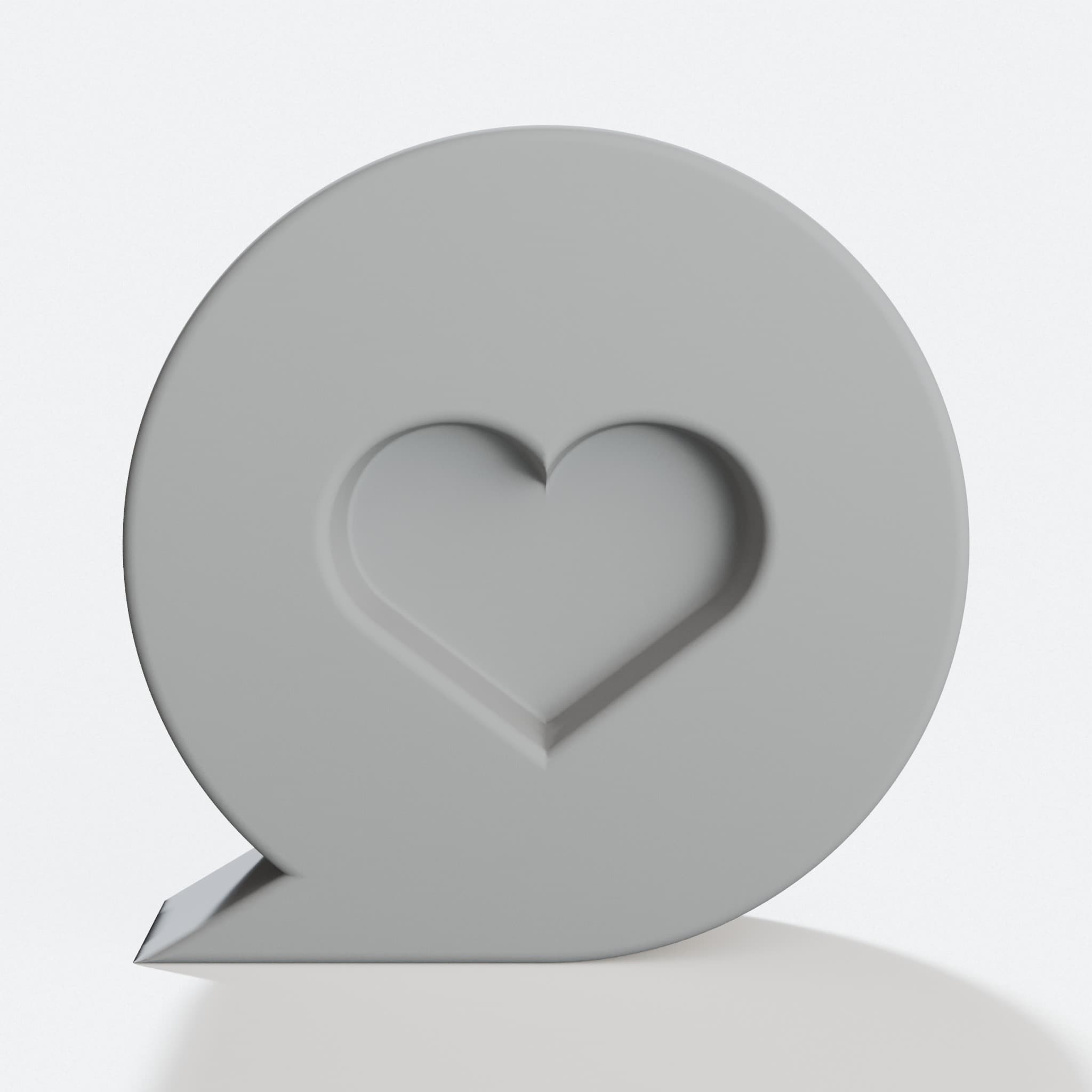 3D Printed Valentine Photo Stand for Desk, hero tilt