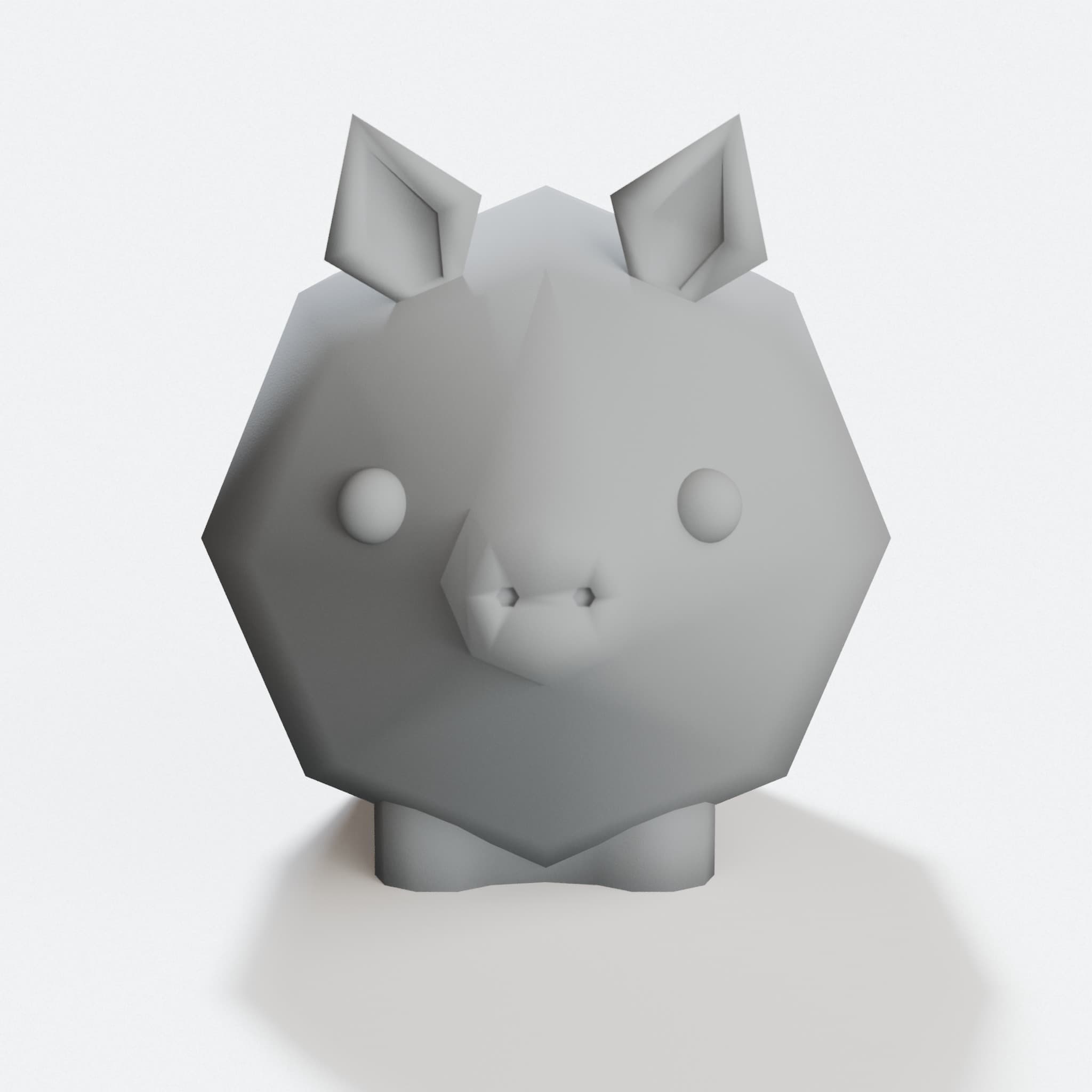 Low Poly Piglet, hero tilt