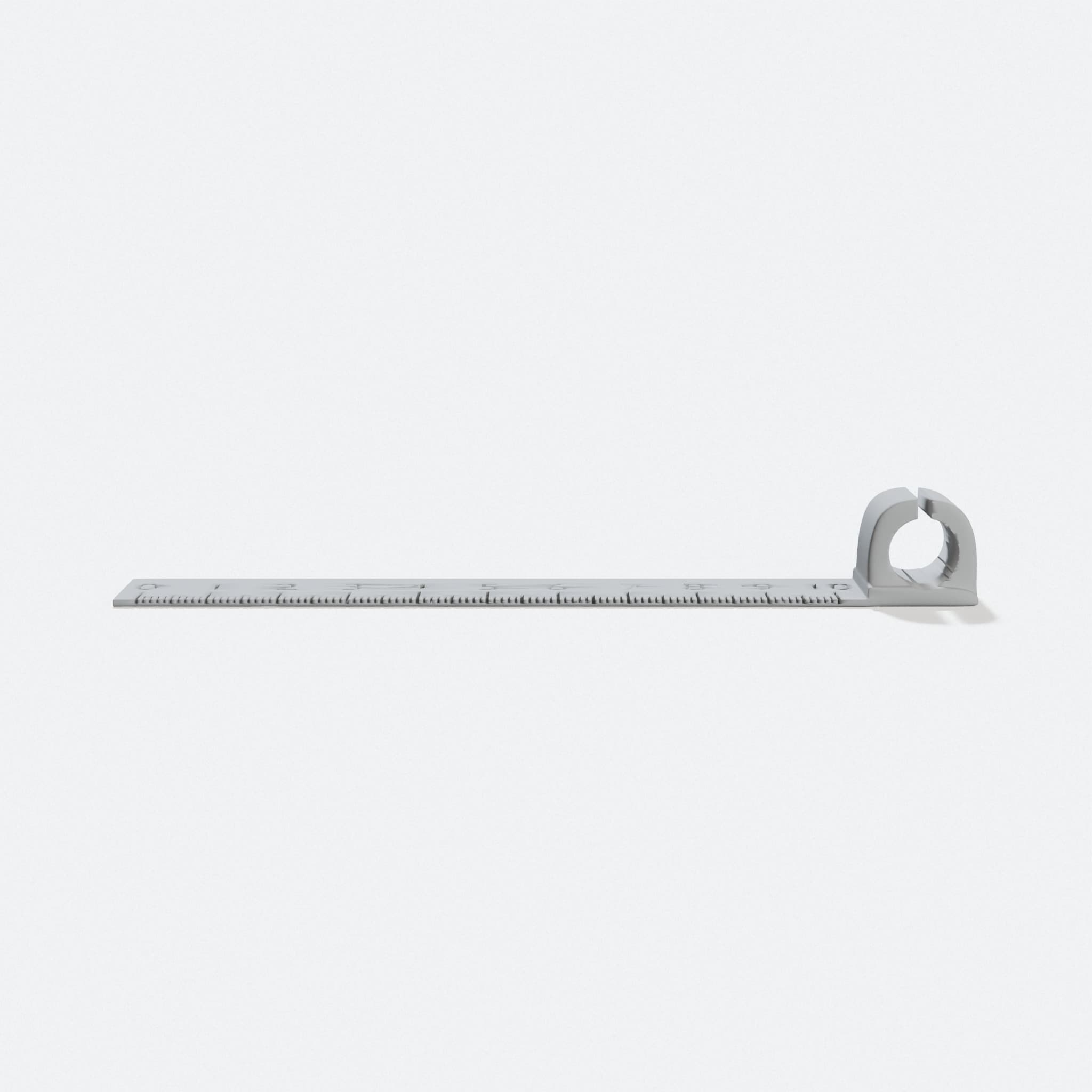 Bookmark mm: 3D Printed Office Ruler and Pen Loop, hero tilt