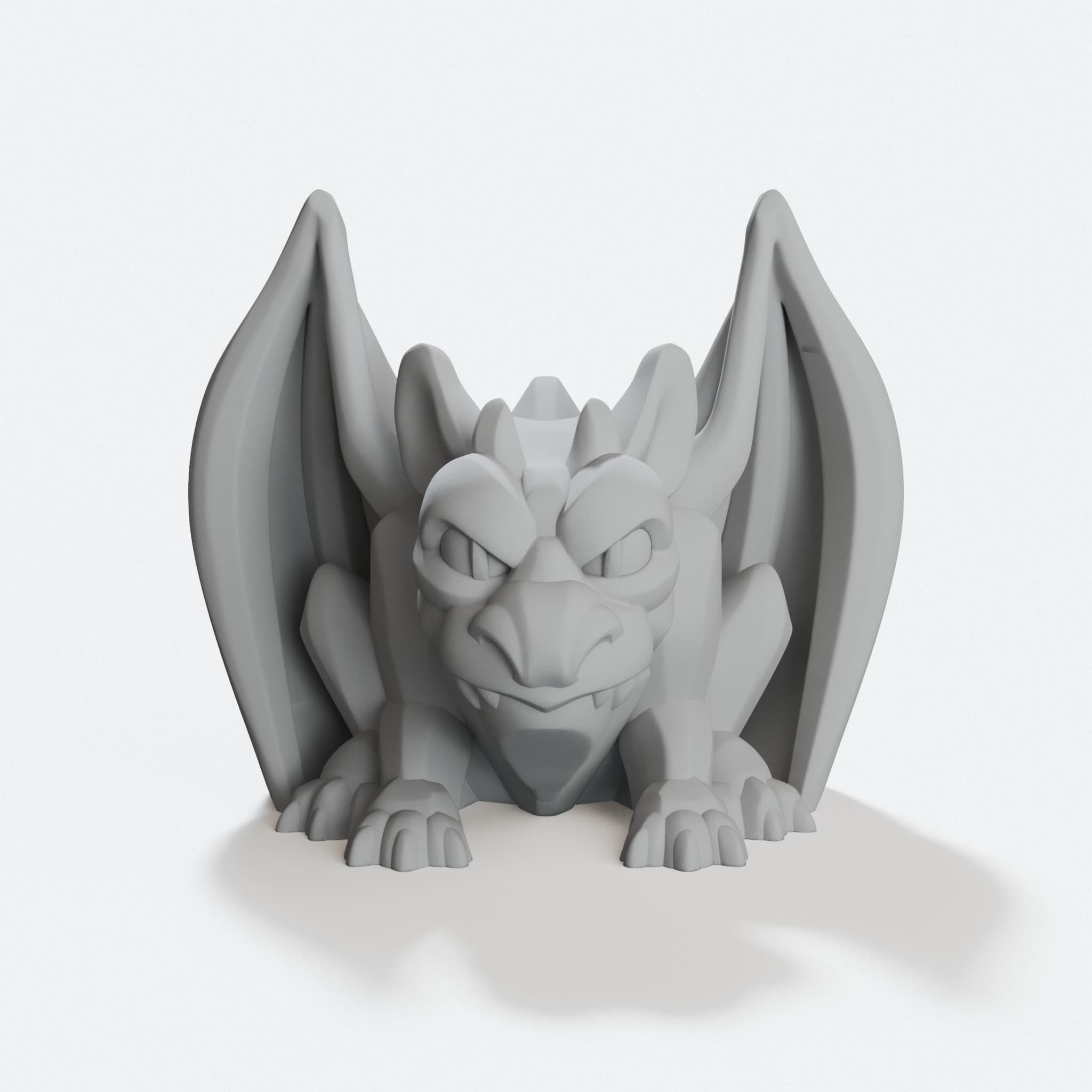 Mini Gargoyle 3D Printed Ornament, Sculptember Model, hero tilt