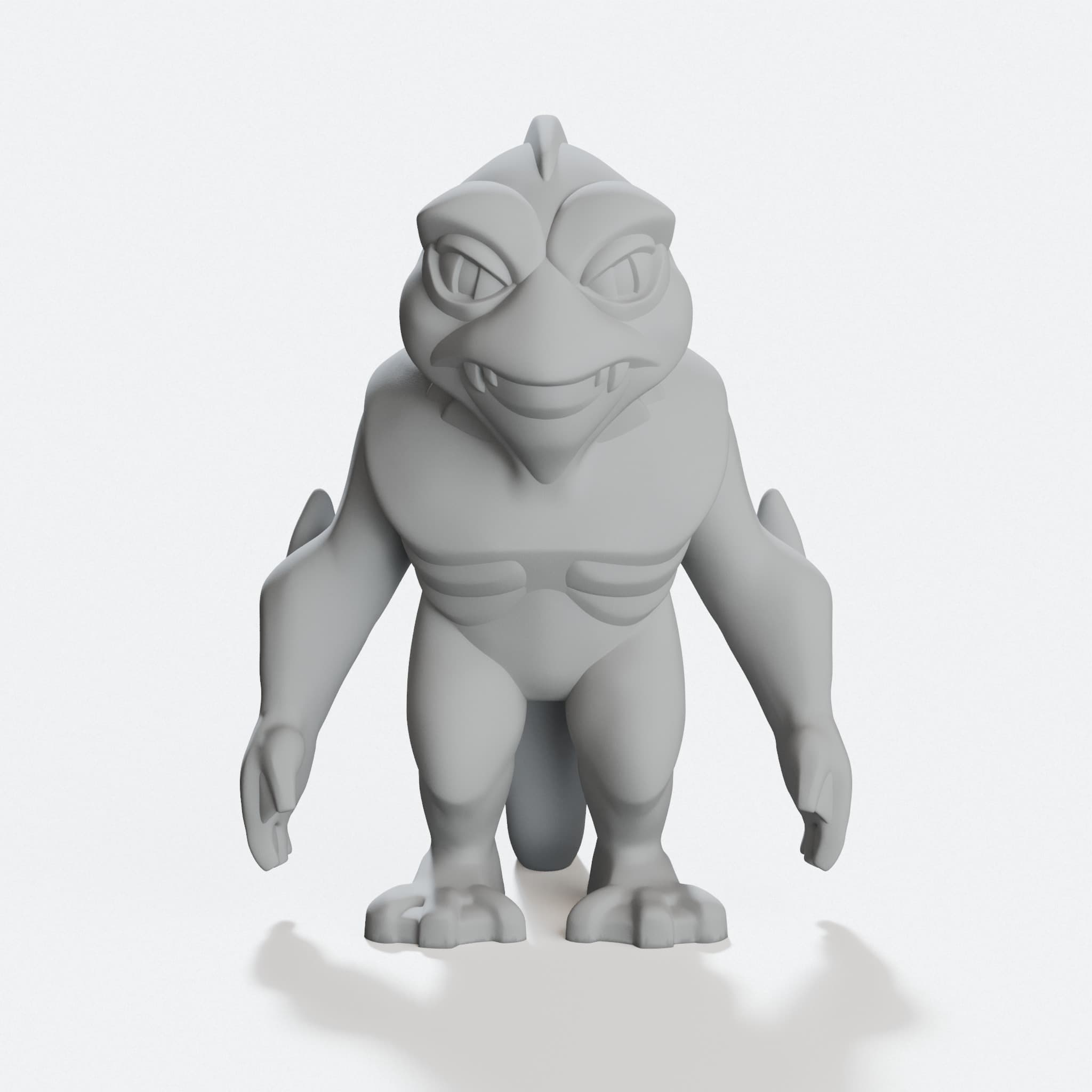 Mini Mere-Monster 3D Printed Ornament, hero tilt