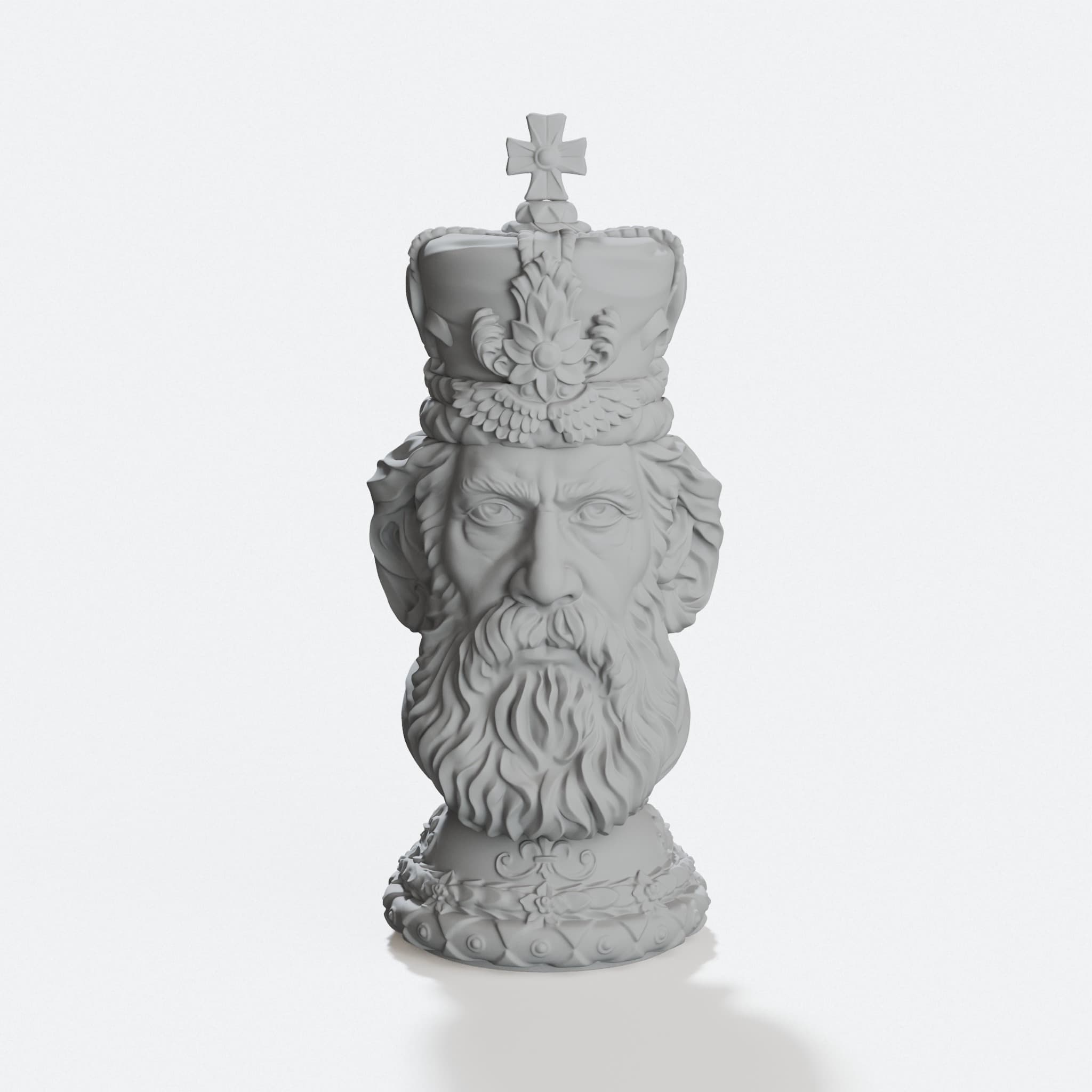 3D Printed Chess King Piece for Game Night, hero tilt