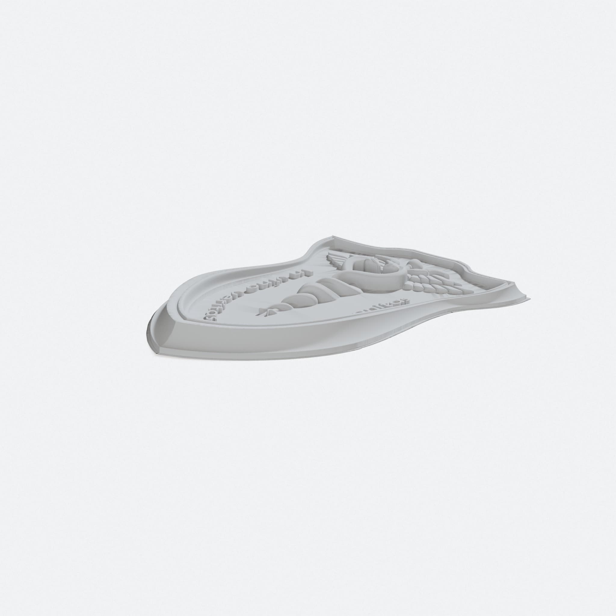 Caduceus Medical Emblem 3D Printed Home Decor, turn three quarter