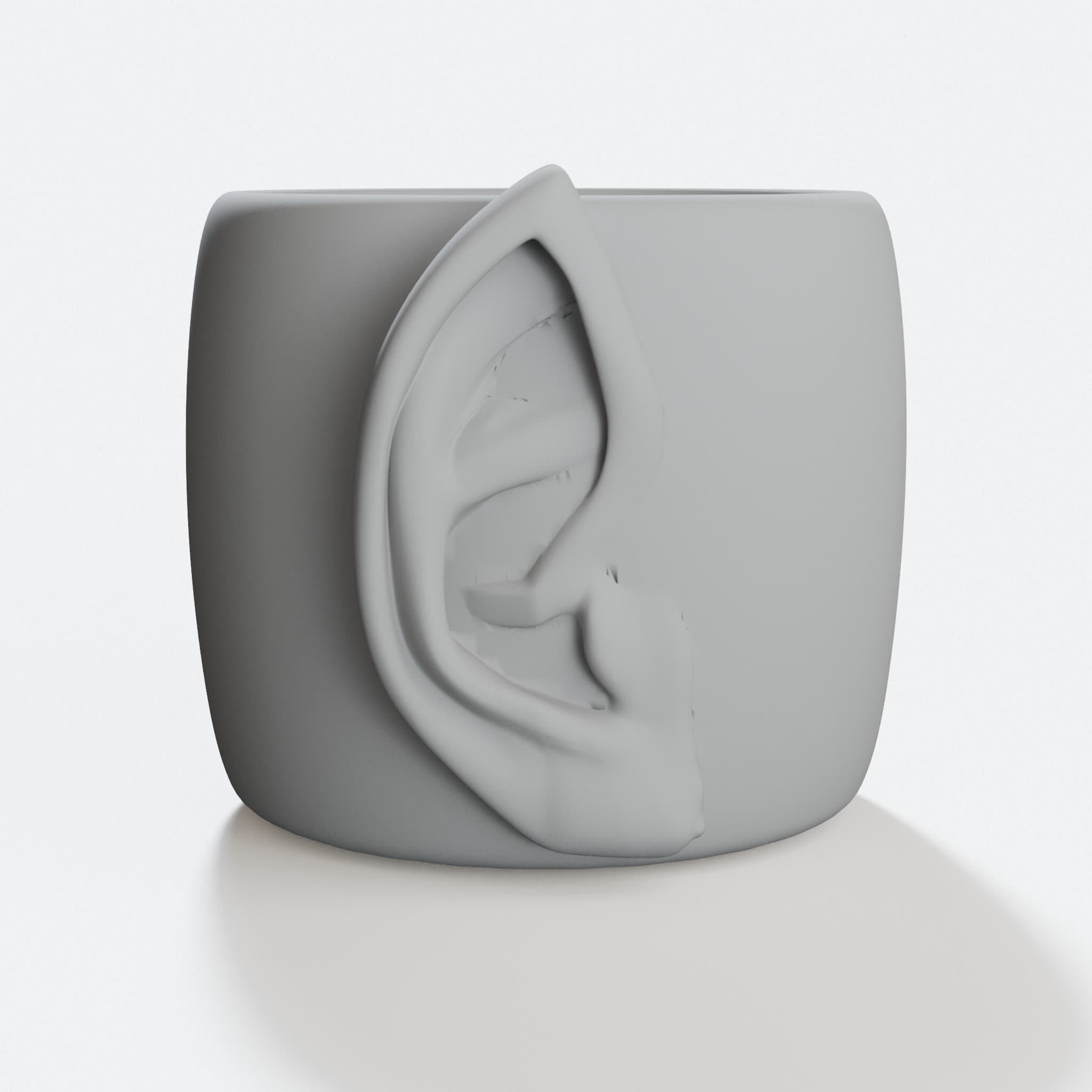 Ear Mug, Vulcan Edition - 3D Printed Kitchen Mug, hero tilt