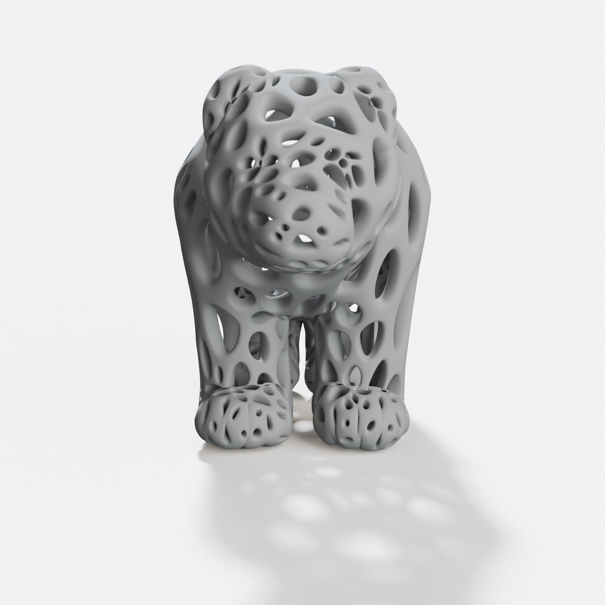 Voronoi Style Bear Sculpture for Home Decor, hero tilt