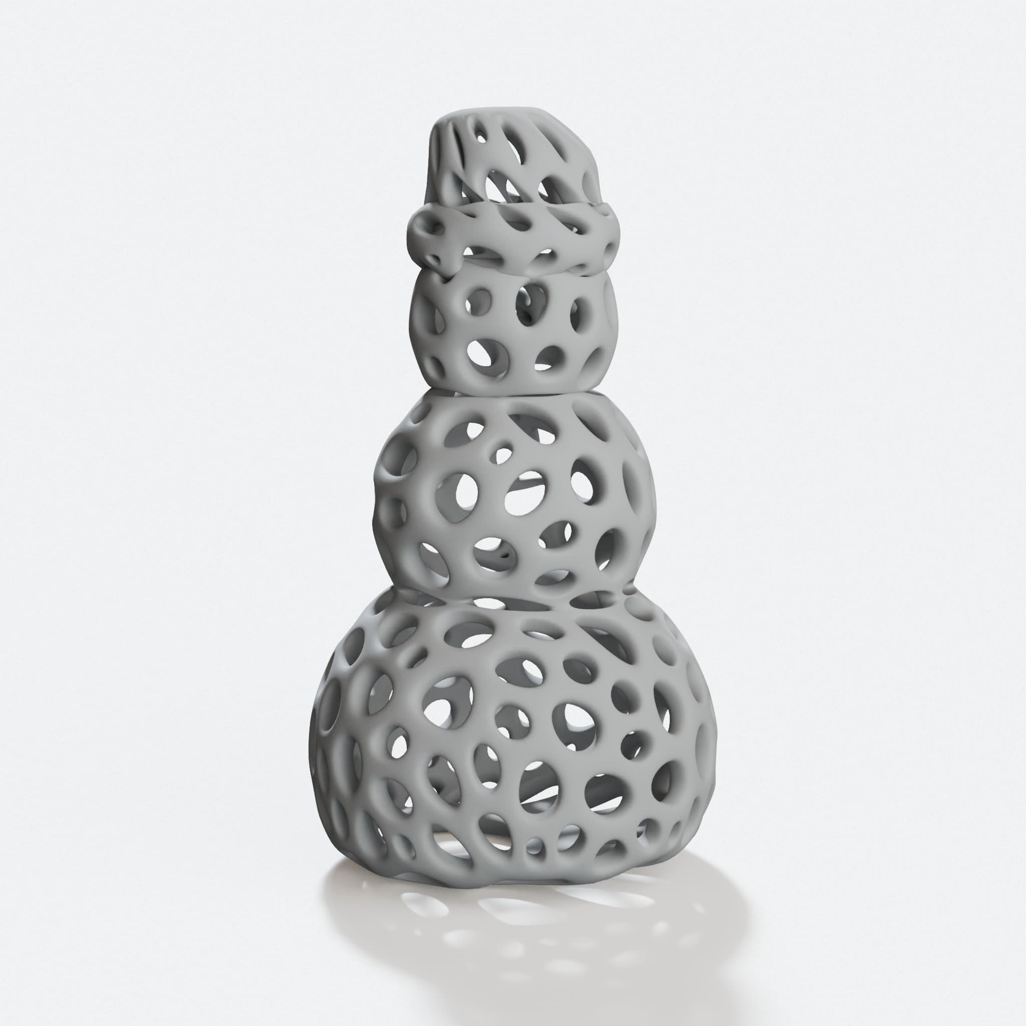 Voronoi Snowman Christmas Tree Ornament, hero tilt