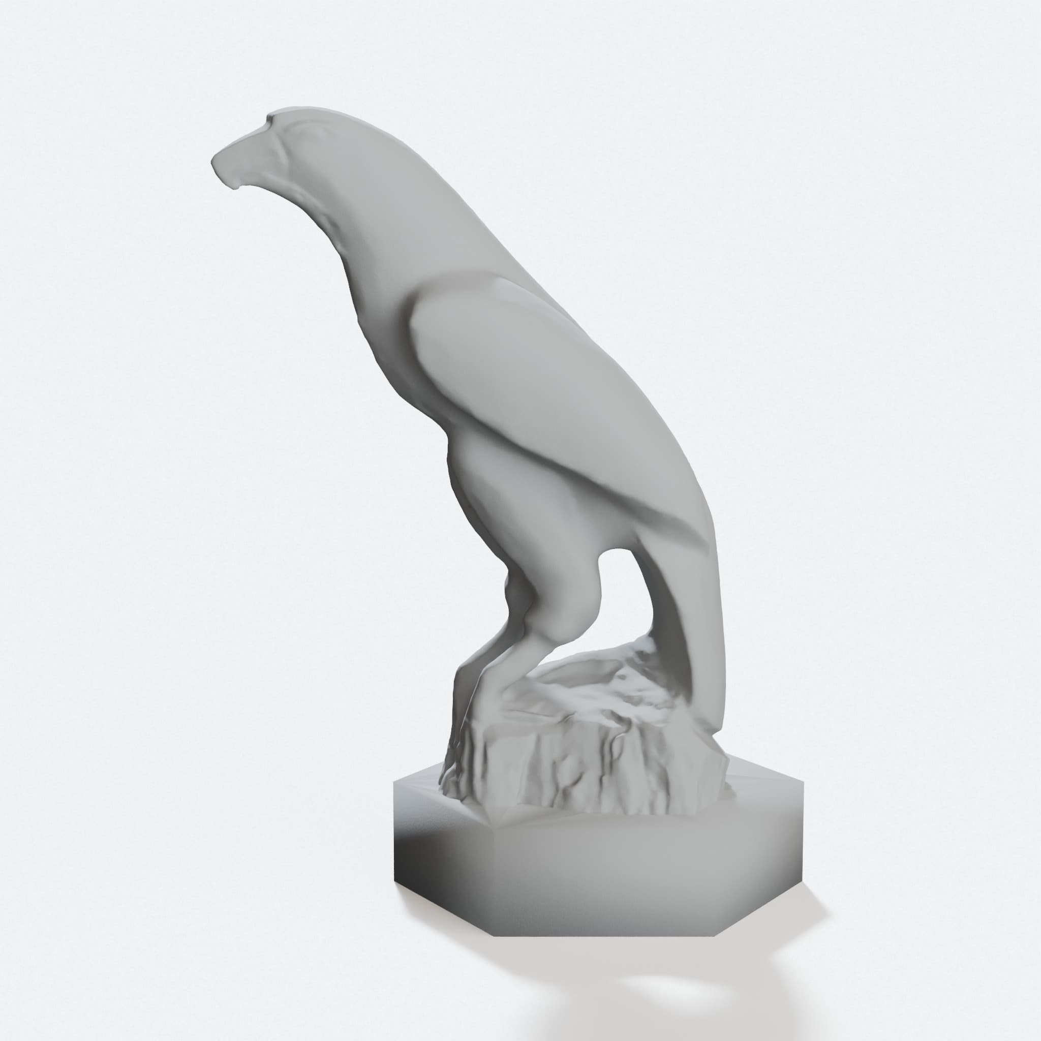 3D Printed Wooden Eagle Home Decor Statue, hero tilt