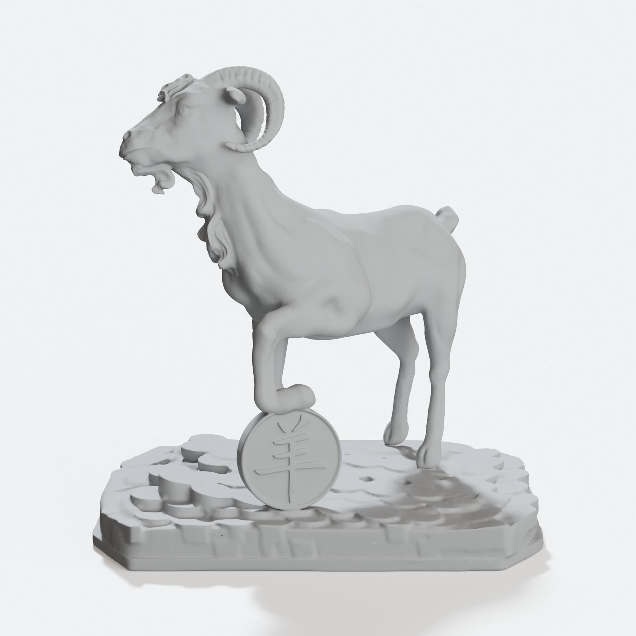3D Printed Goat Toy, Custom Made for You, hero tilt