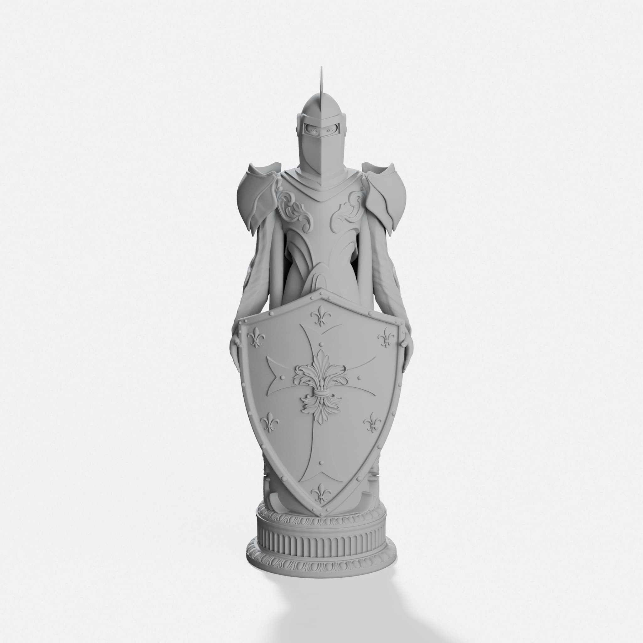 Knight Chess Piece 3D Printed Toy, hero tilt