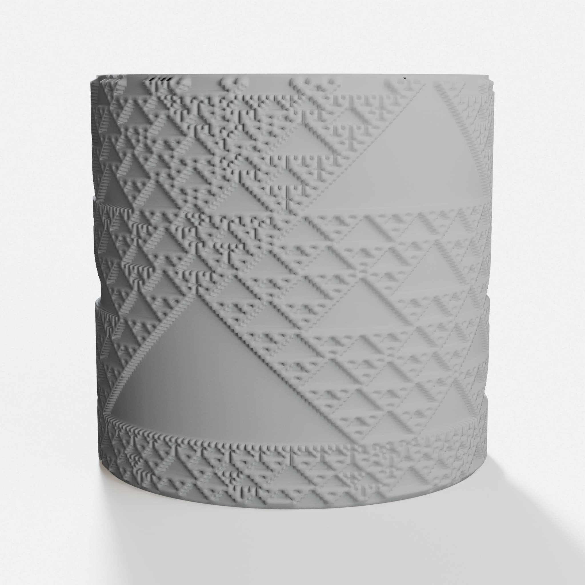 Wolfram's CA Cylinders 3D Printed Home Decor Collection, hero tilt