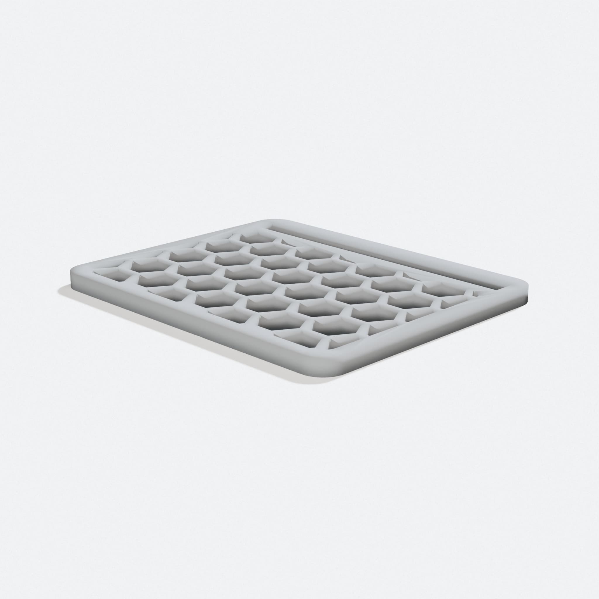 Hexy Desk Riser for Ikea BURHULT Shelf, turn three quarter