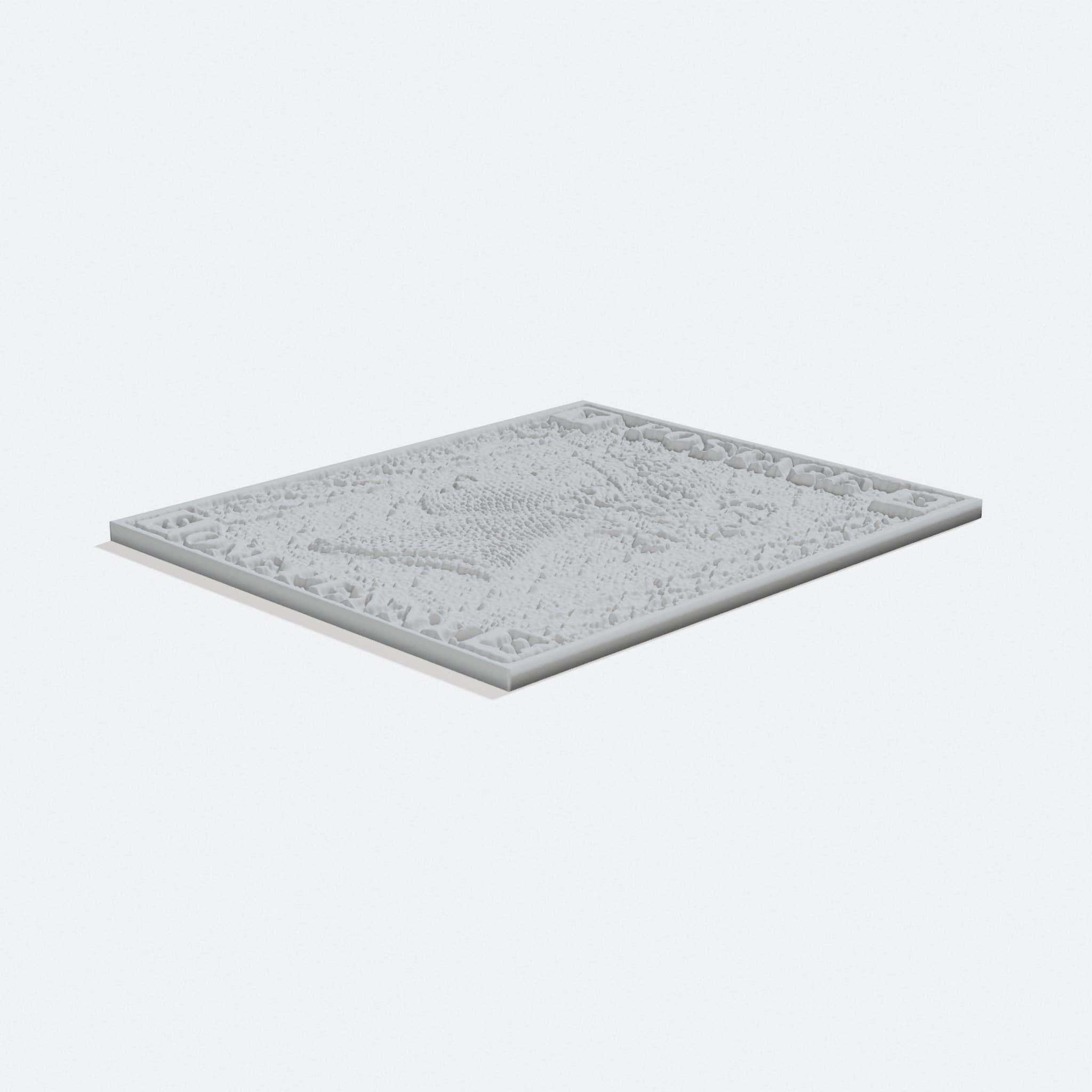 Penny Black Stamp 3D Printed Coaster, turn three quarter