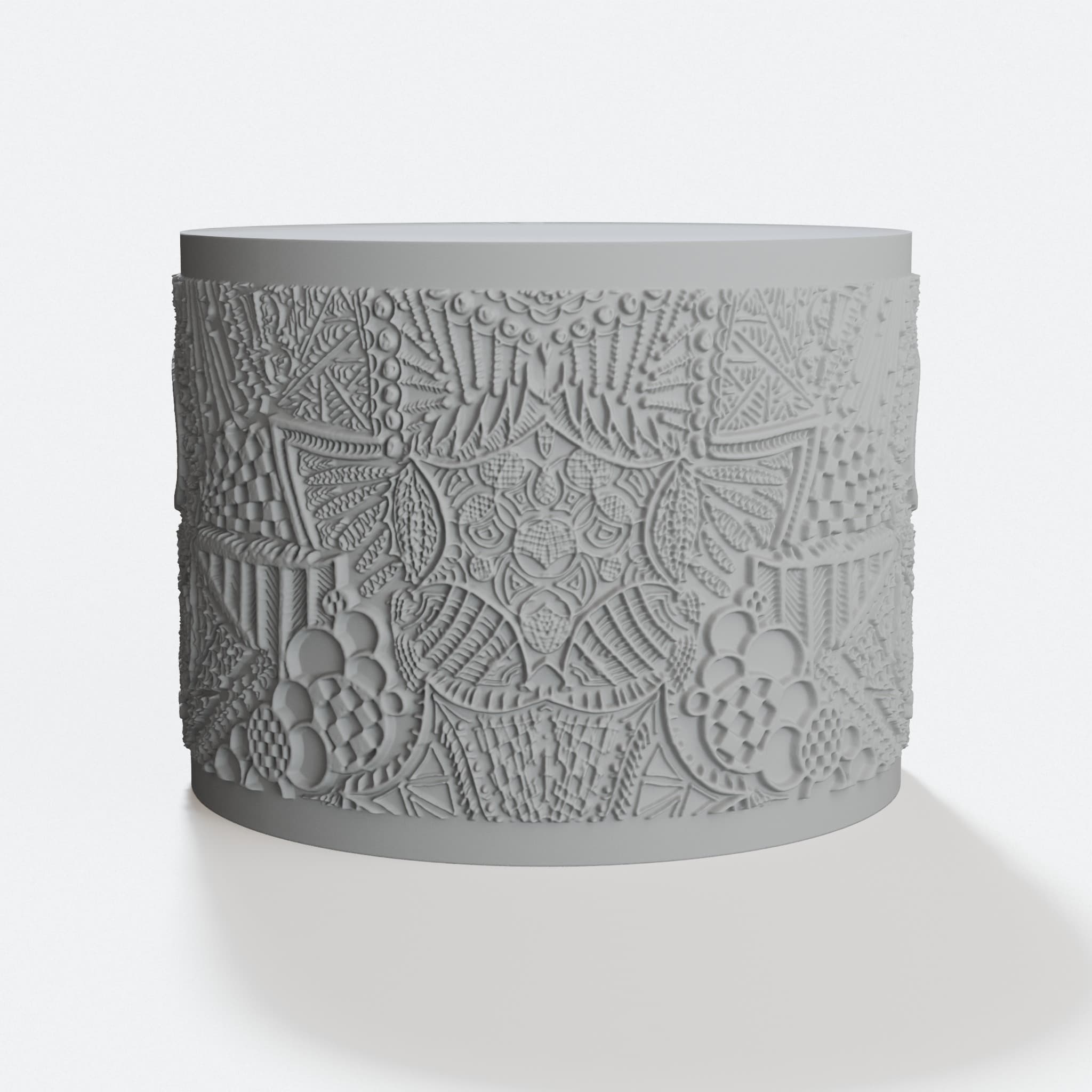 Cylinder Lithophane Lampshade for Backlit Photo Display, hero tilt