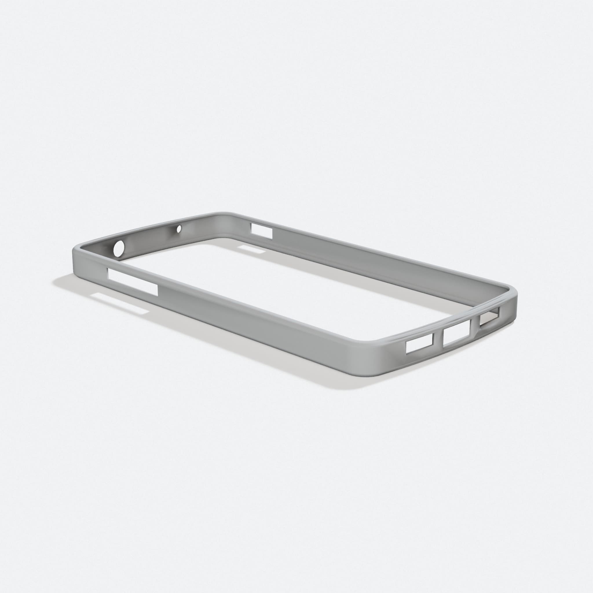 Nexus 5 Bumper Case, 3D Printed Phone Protection, turn three quarter