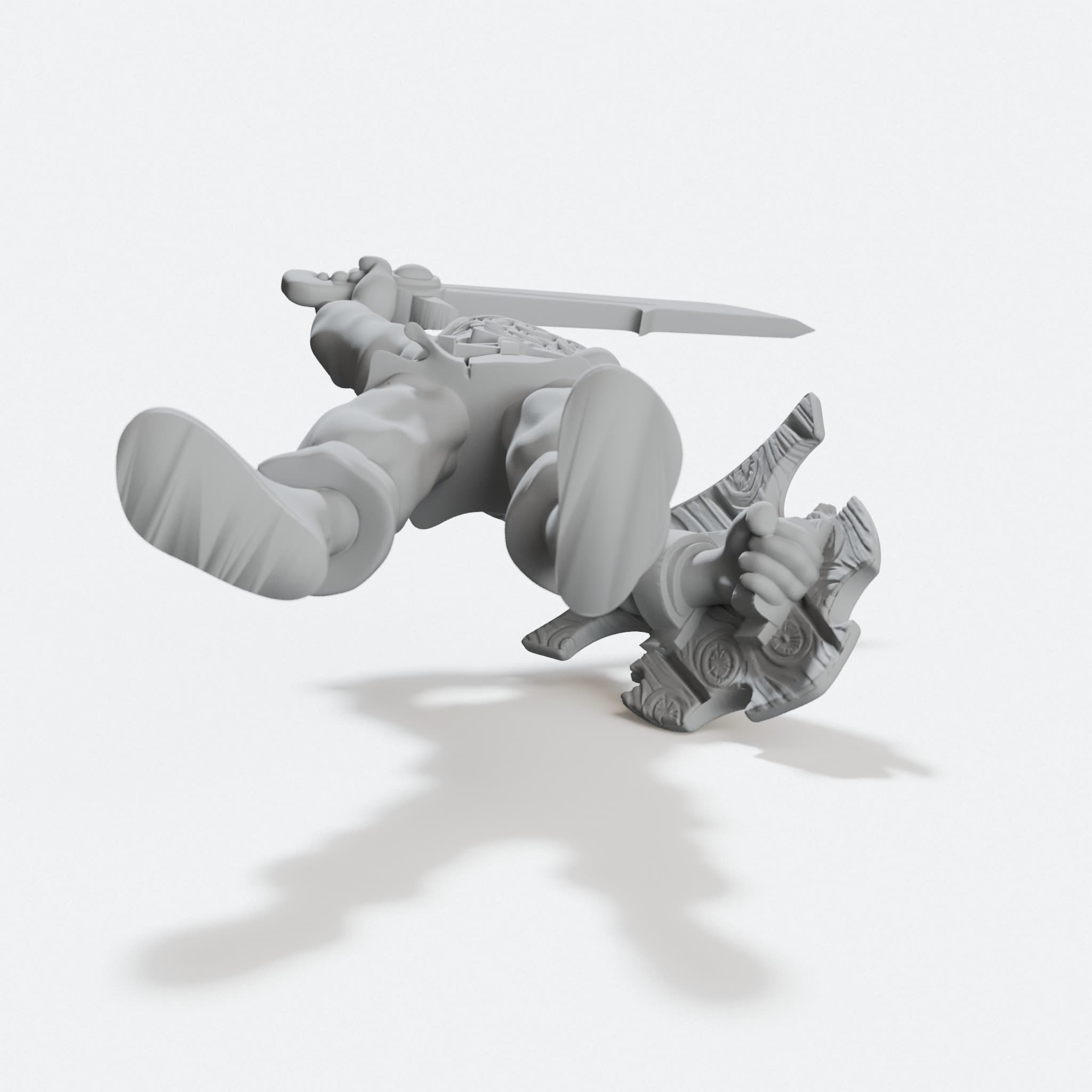 Painting Practice Figure Mk 2 - 3D Printed Toy Miniature, hero tilt