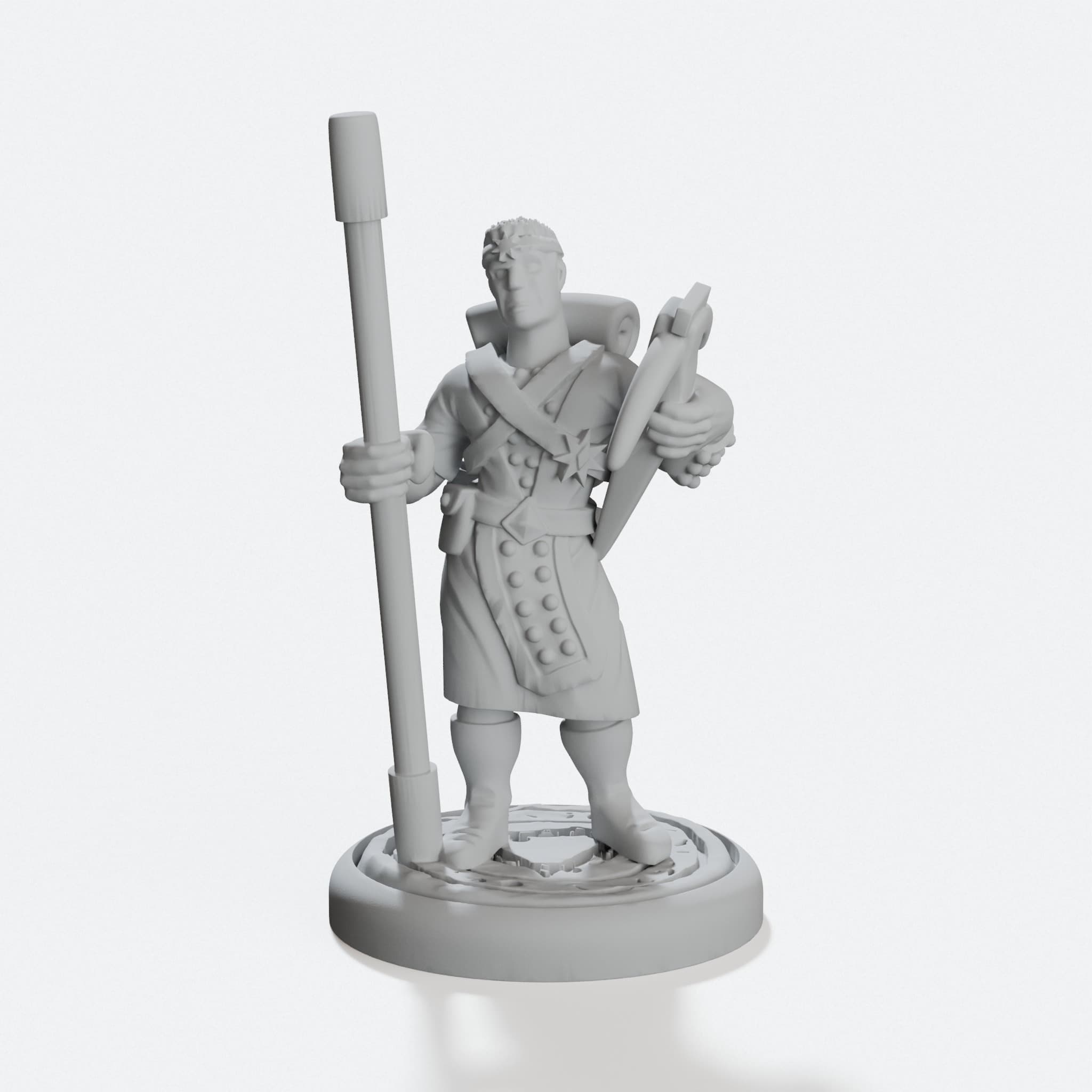 Brock the Warlock 3D Printed Toy Miniature Figure, hero tilt
