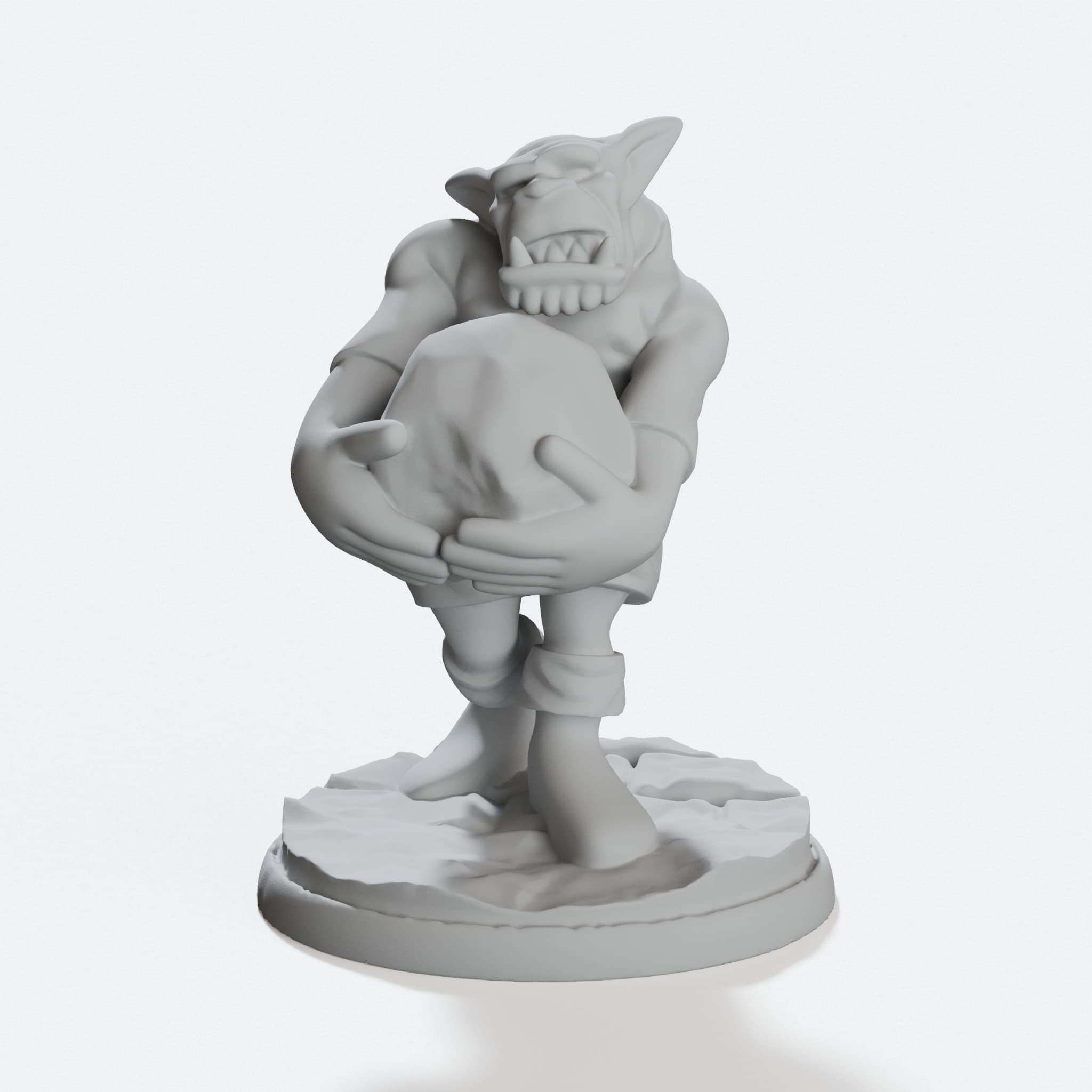 Artillery Loader Orc 3D Printed Toy Figure, hero tilt