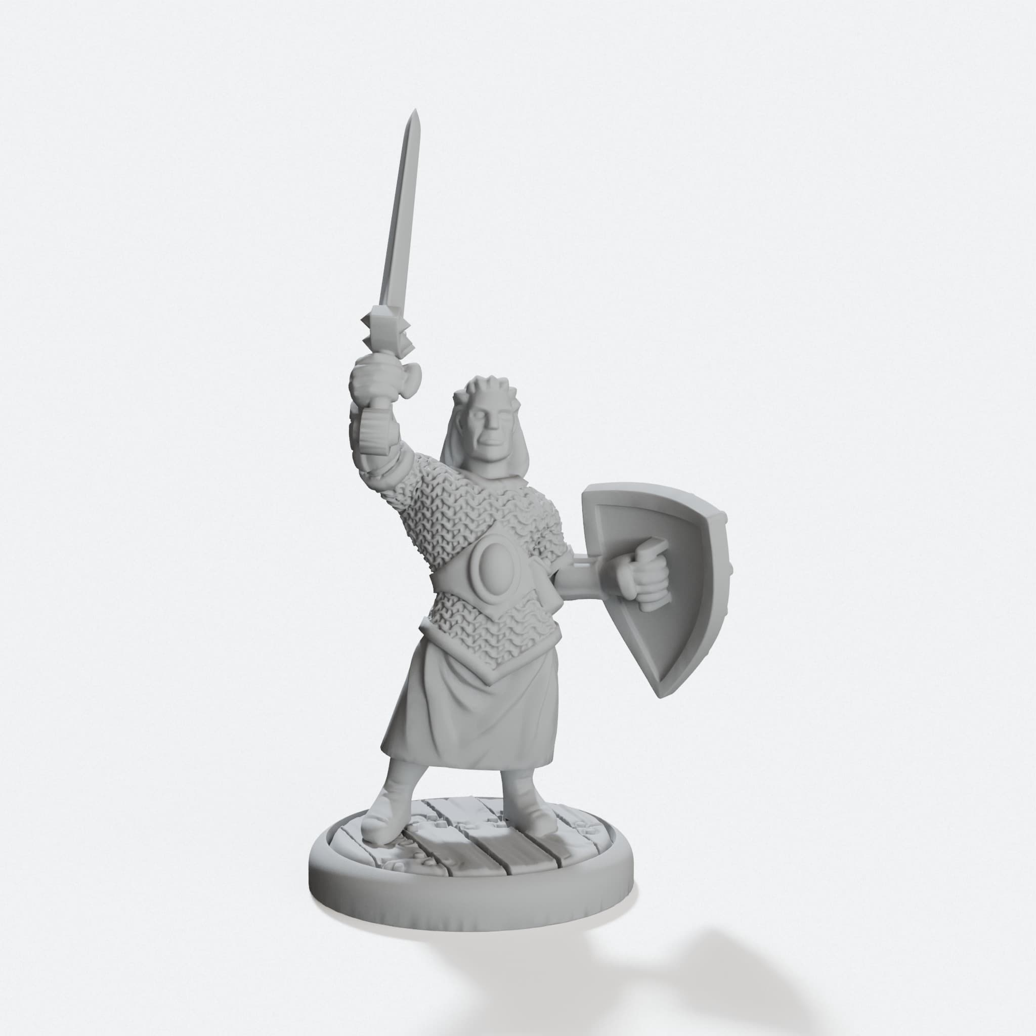 Painting Practice Figure, 3D Printed Warrior Toy, hero tilt