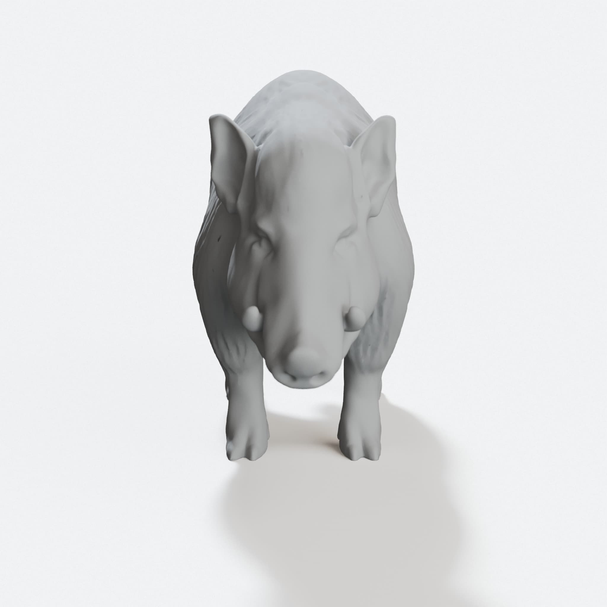 Wildboar 3D Printed Toy, 3D Printable Animal Design, hero tilt