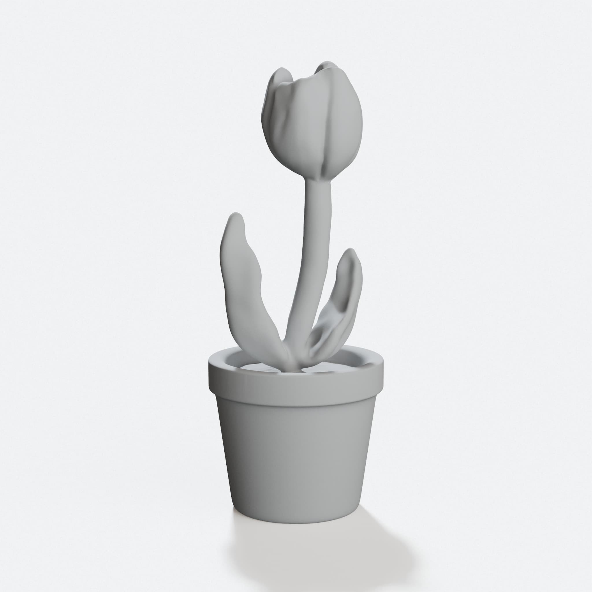 3D Printed Tulip Ornament, Custom Floral Decor, hero tilt