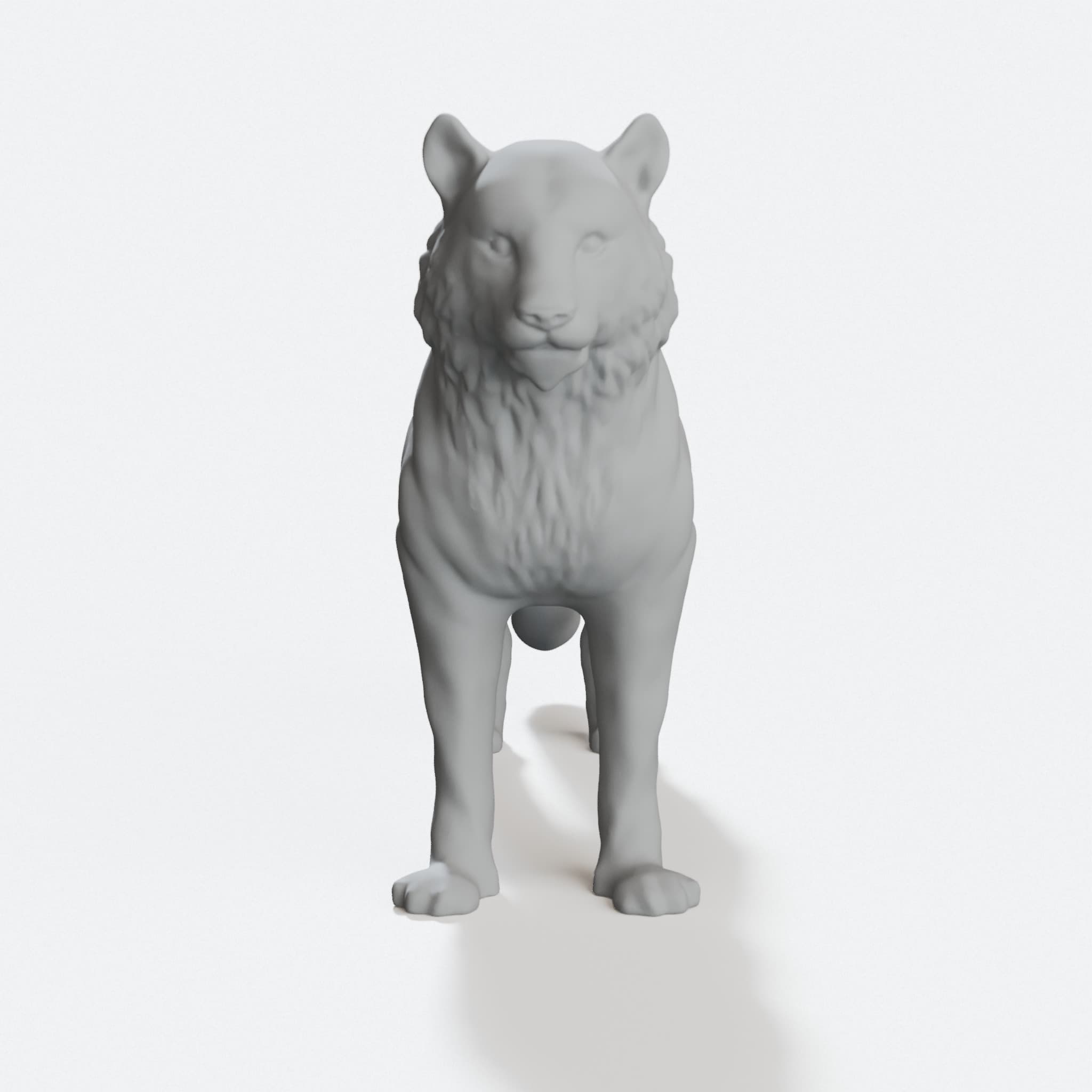Tiger 3D Printed Home Decor Sculpture, hero tilt