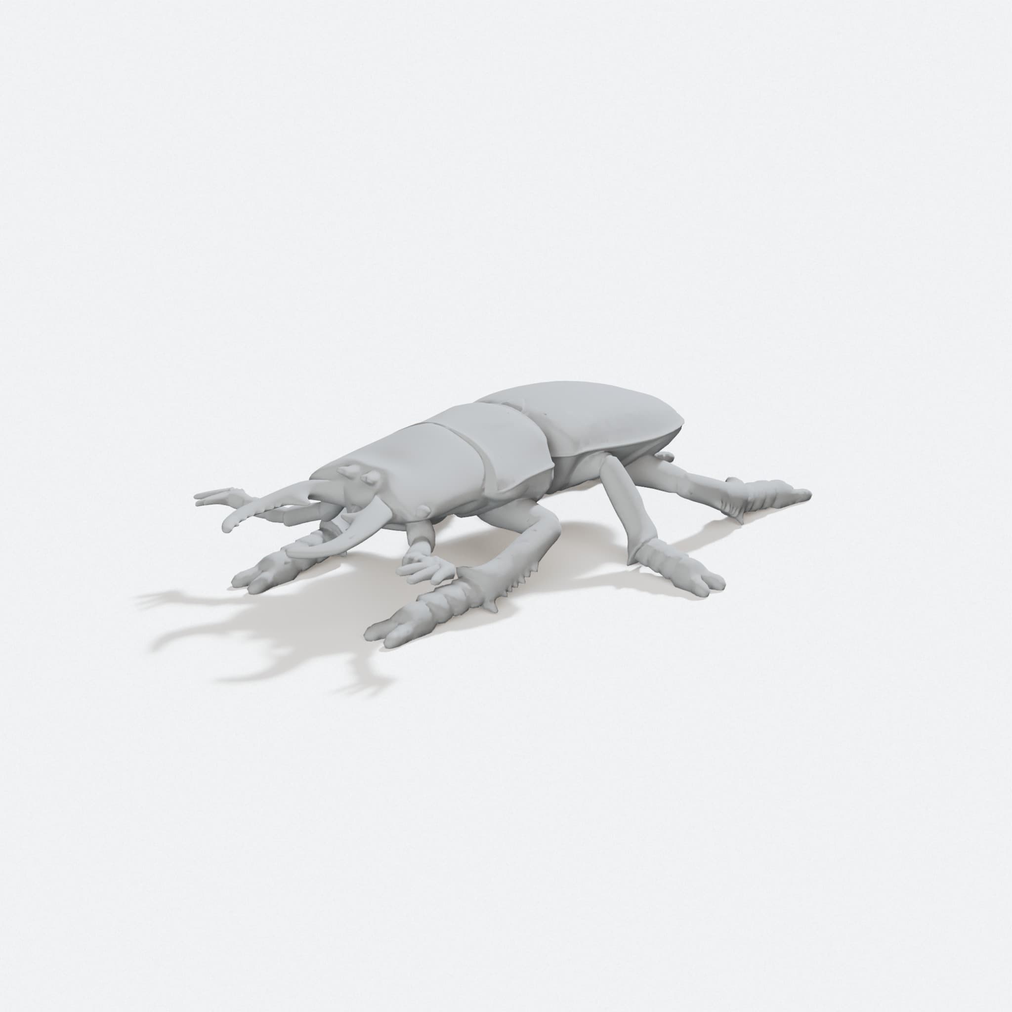Stagbeetle 3D Printed Toy - Detailed Insect Model, turn three quarter