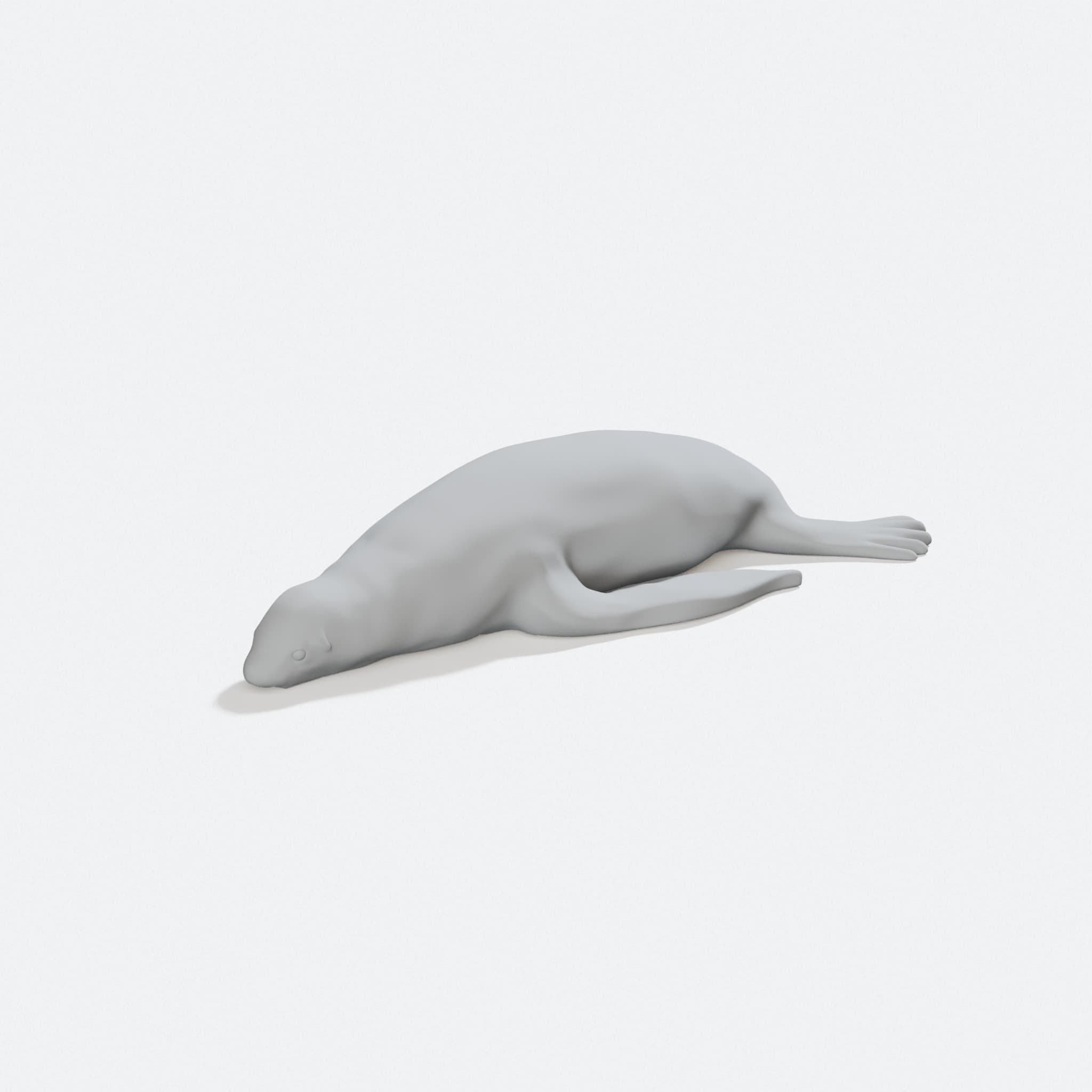 Sealion 3D Printed Toy; Fun Animal Toy Design, turn three quarter
