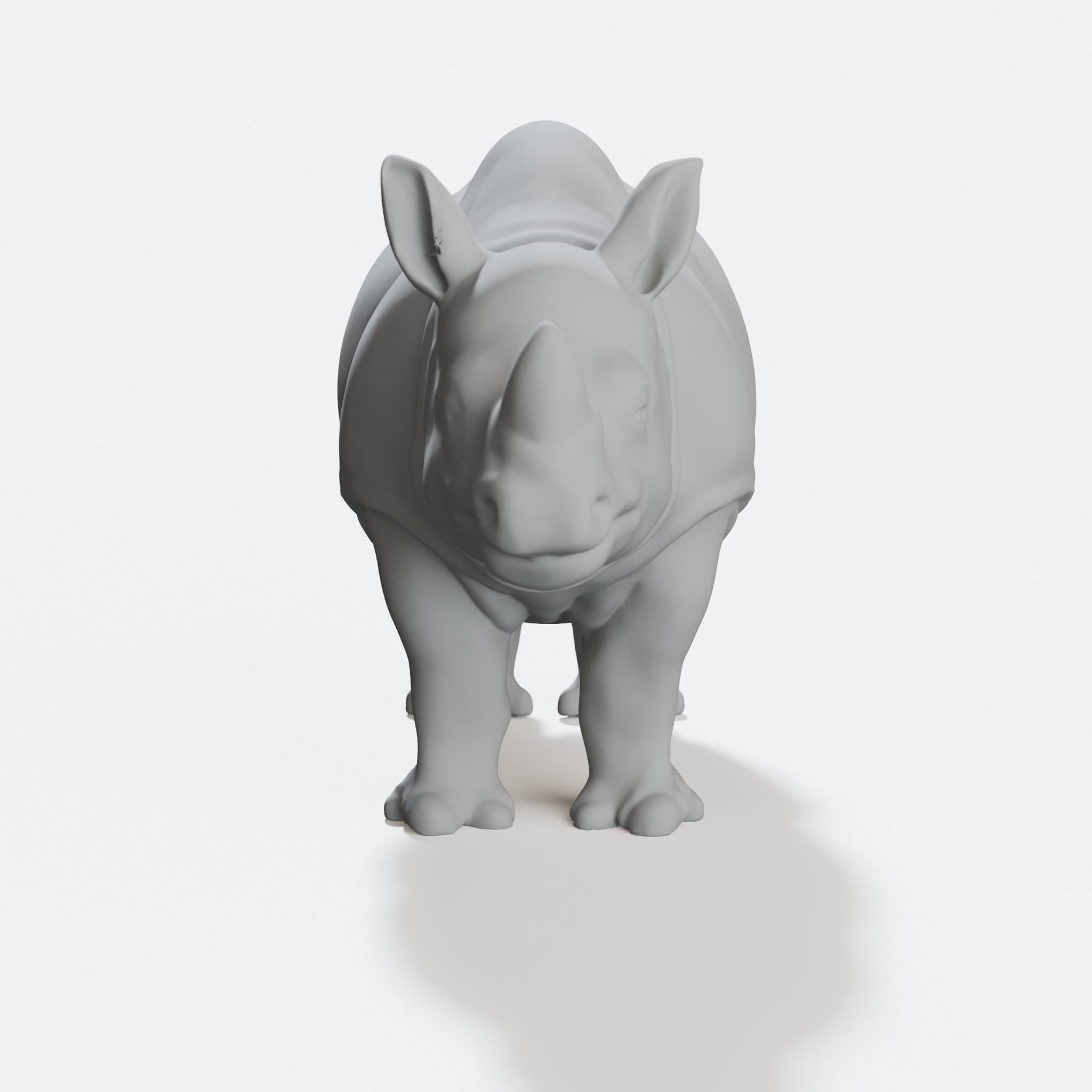 3D Printed Rhino Home Decor Statue, hero tilt