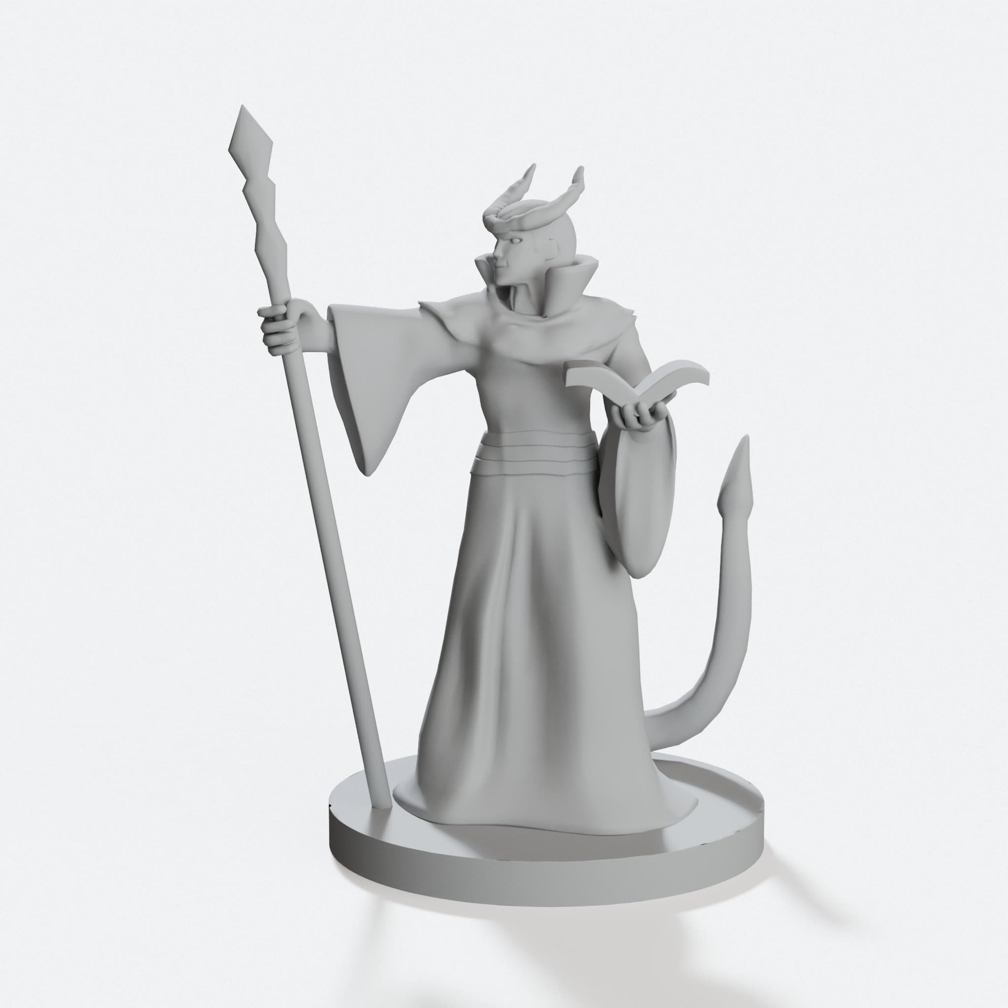Tiefling Collection 3D Printable Miniatures, hero tilt
