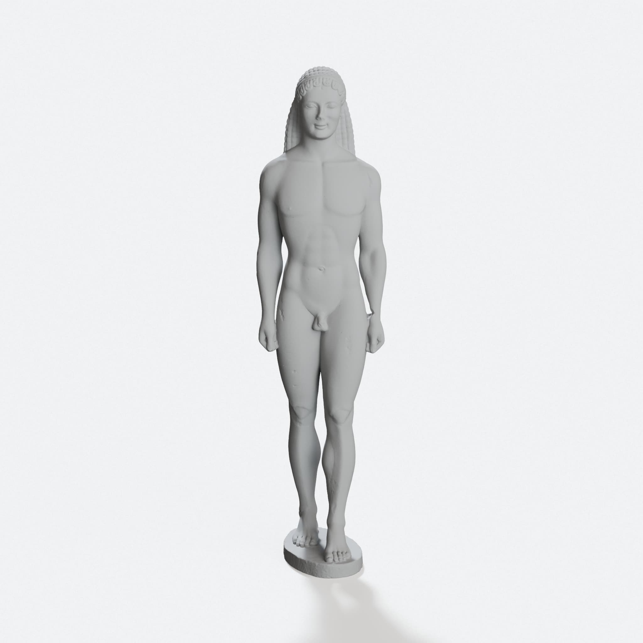 Getty Kouros 3D Printed Home Decor Statue, hero tilt