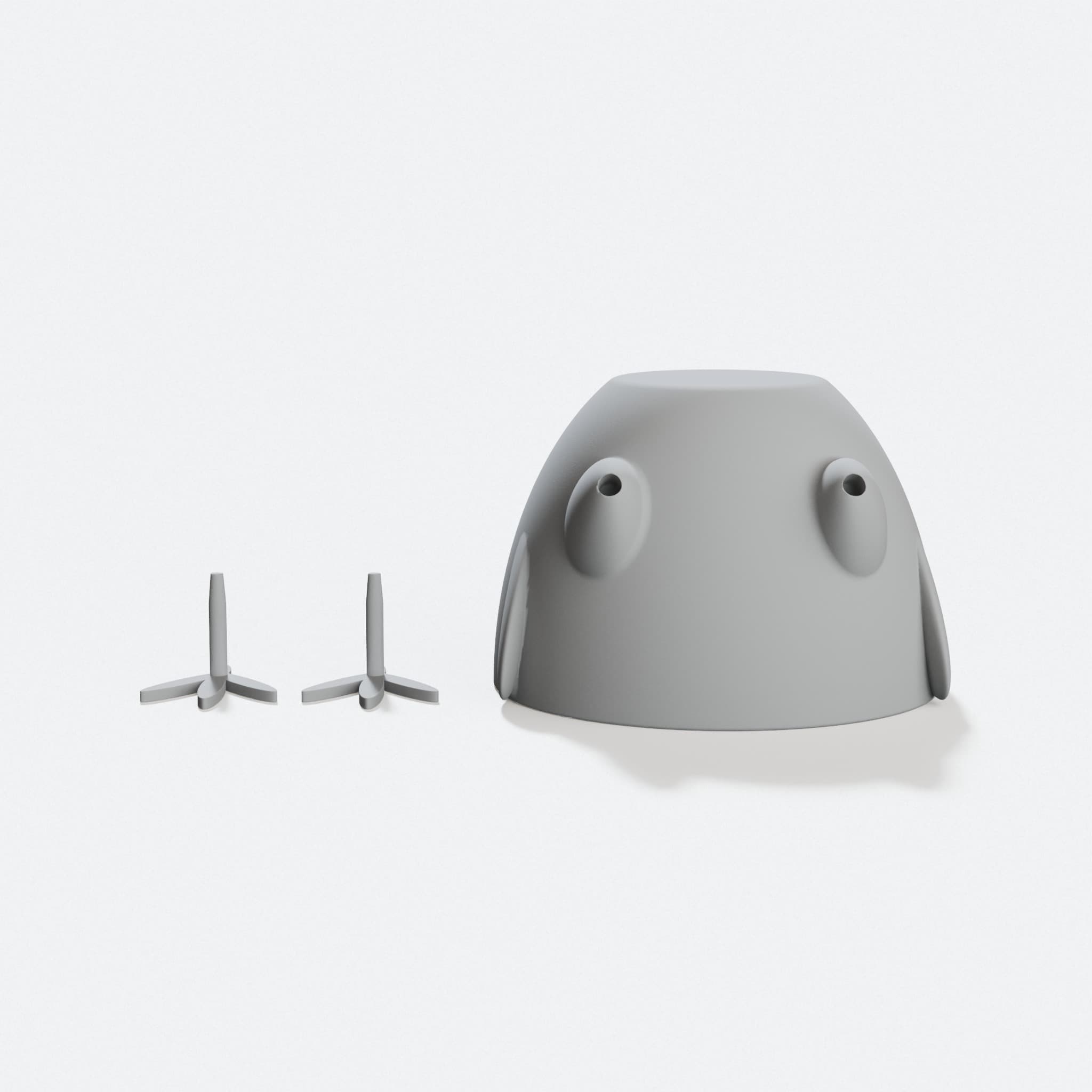 Standing-Sitting Chick Egg Cup, 3D Printed Kitchen Accessory, hero tilt