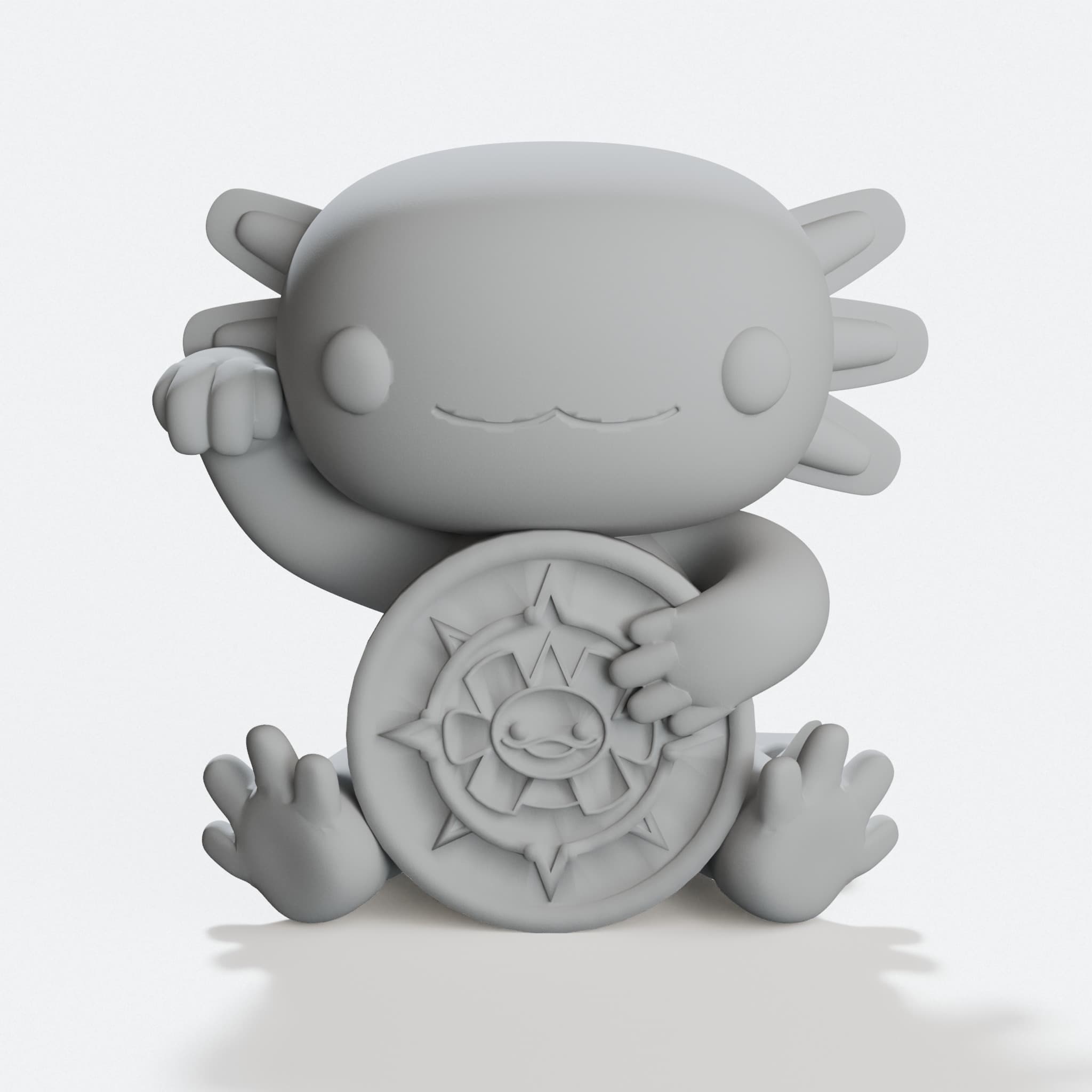 Lucky Axolotl Charm with Mexican Coin, hero tilt