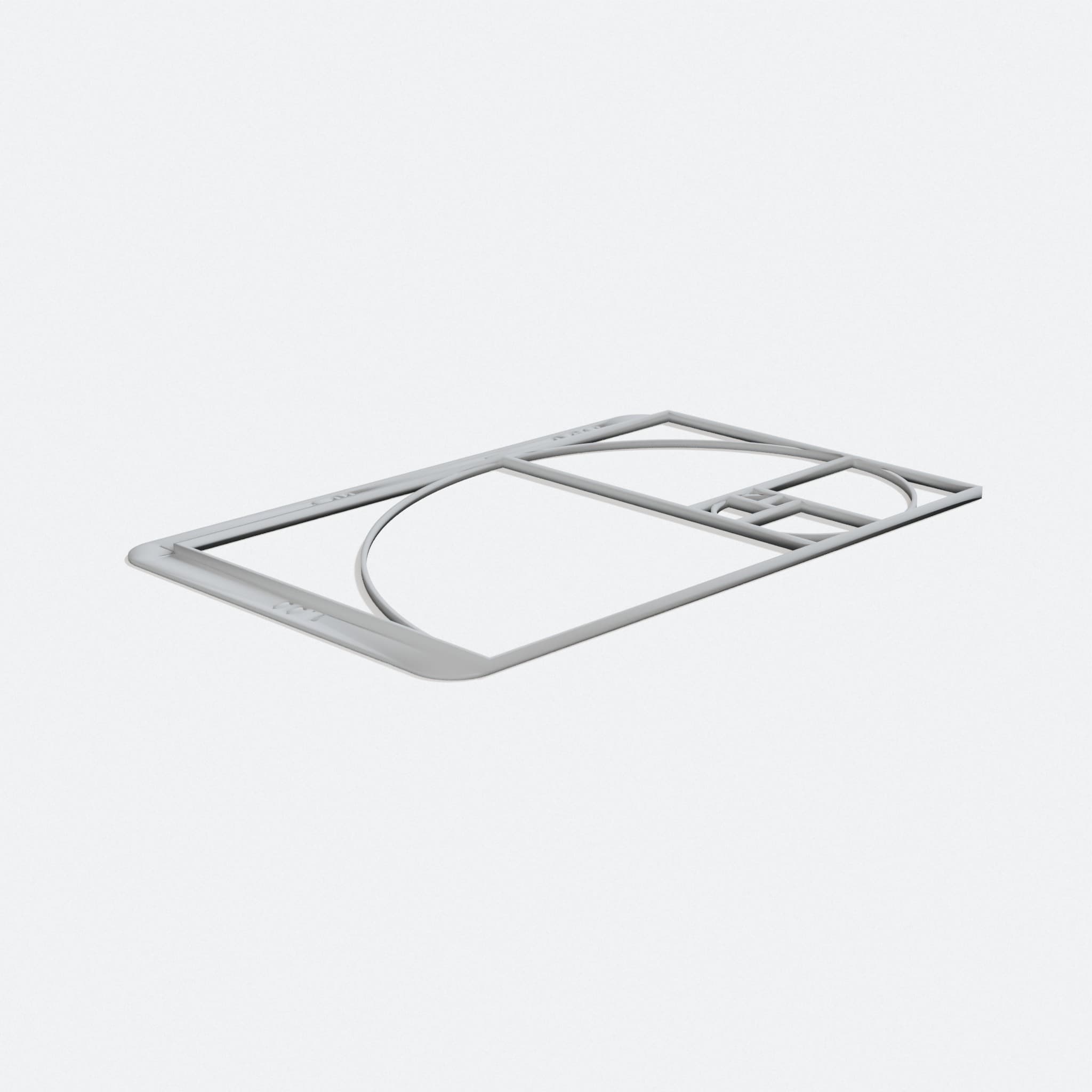Golden Ratio Template for Photographers Designers Artists, turn three quarter