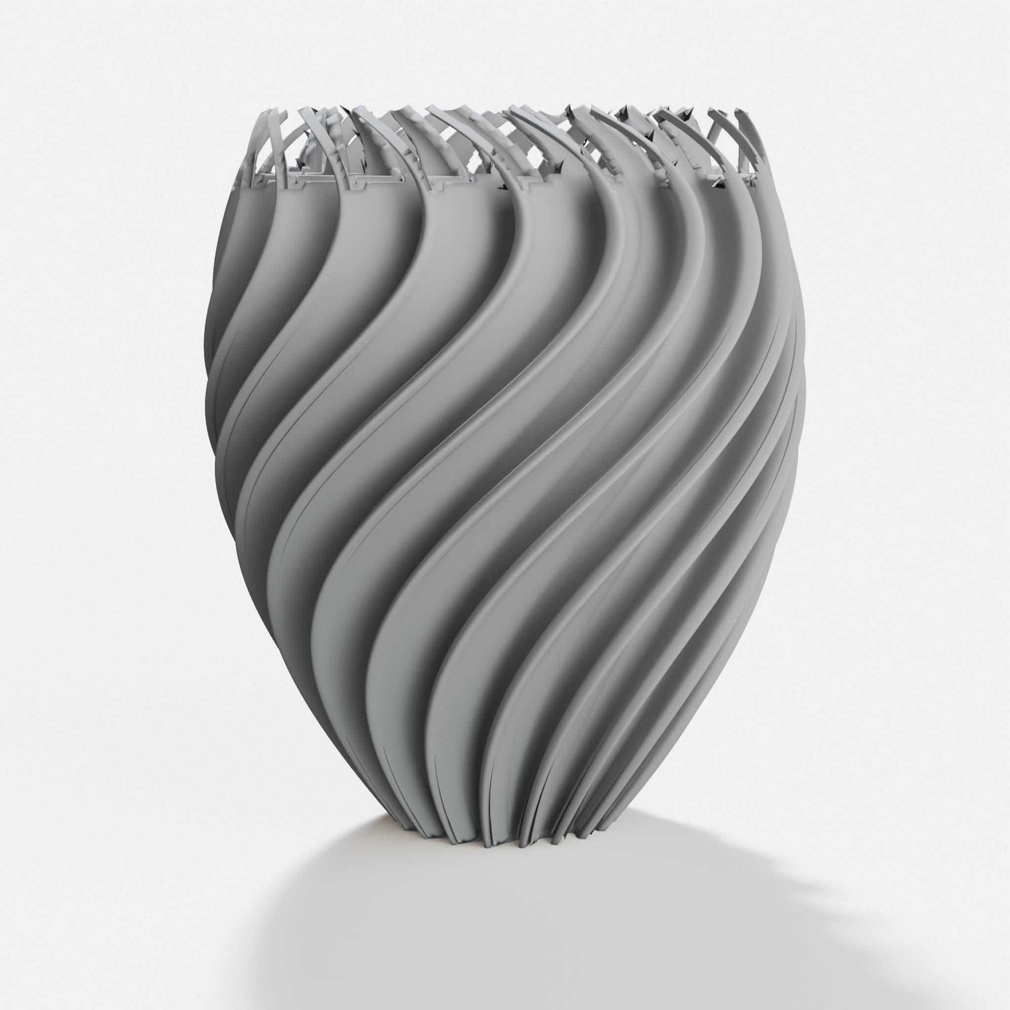Parametric Twist Vase Customizable Decor, hero tilt