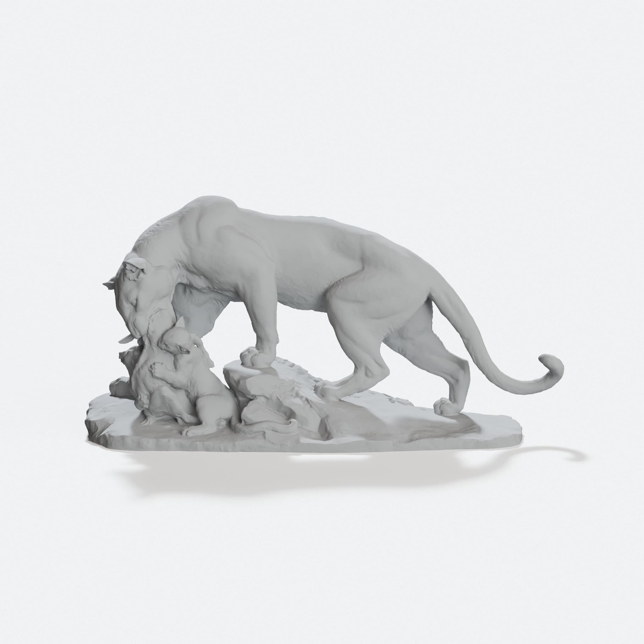 Panther Sculpture 3D Scan, hero tilt