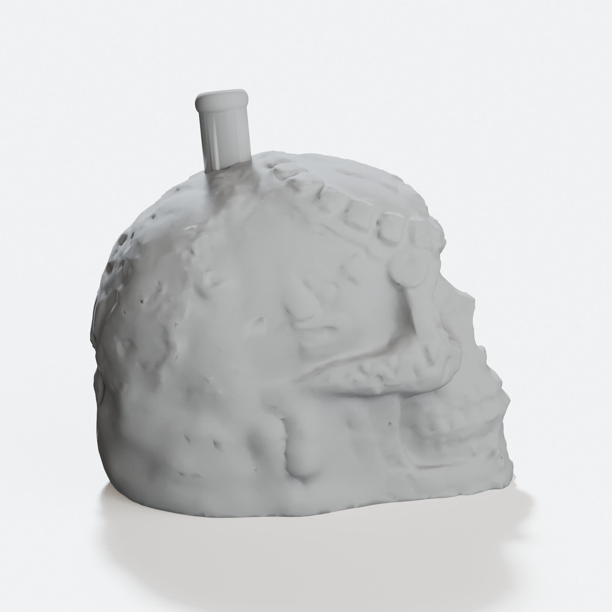 Aztec Death Whistle 3D Printable Model, hero tilt