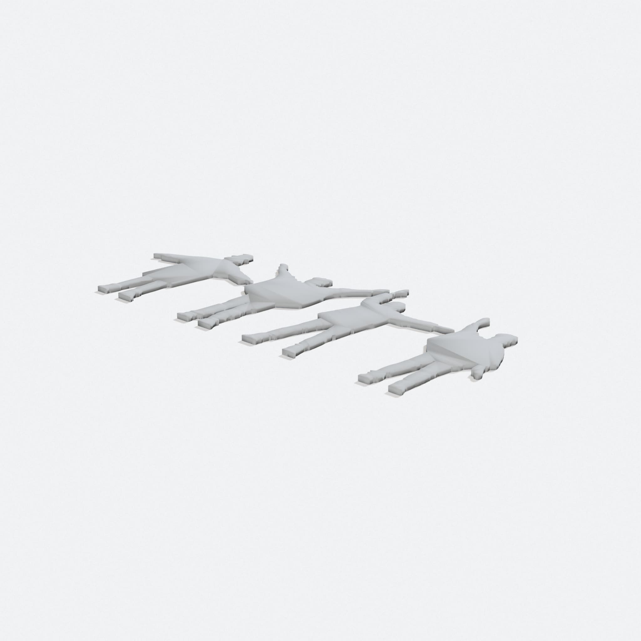 HELP 3D Printed Beatles Ornaments Set, turn three quarter