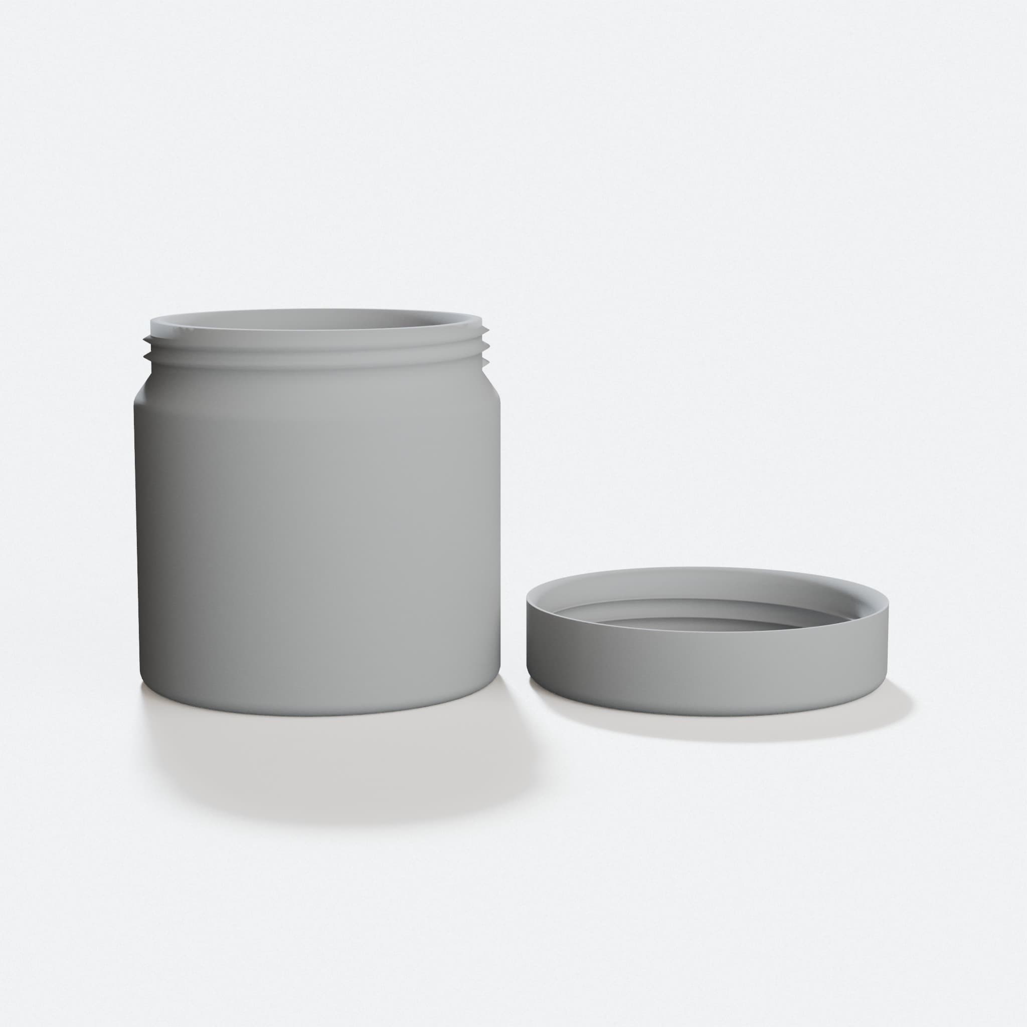 Threaded Jar with Lid – 3D Printed Storage, hero tilt