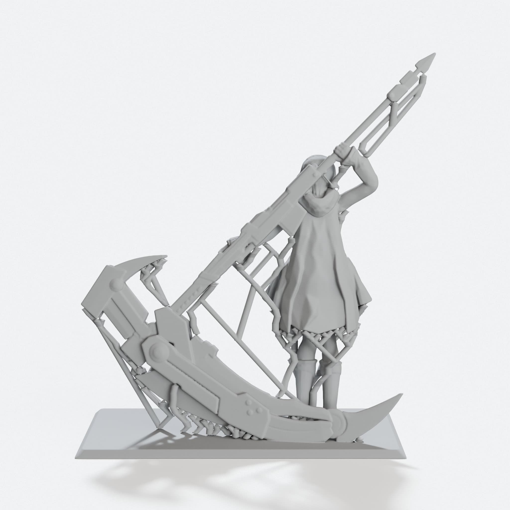 Ruby Rose RWBY 3D Printable Figure - Print Ready, hero tilt