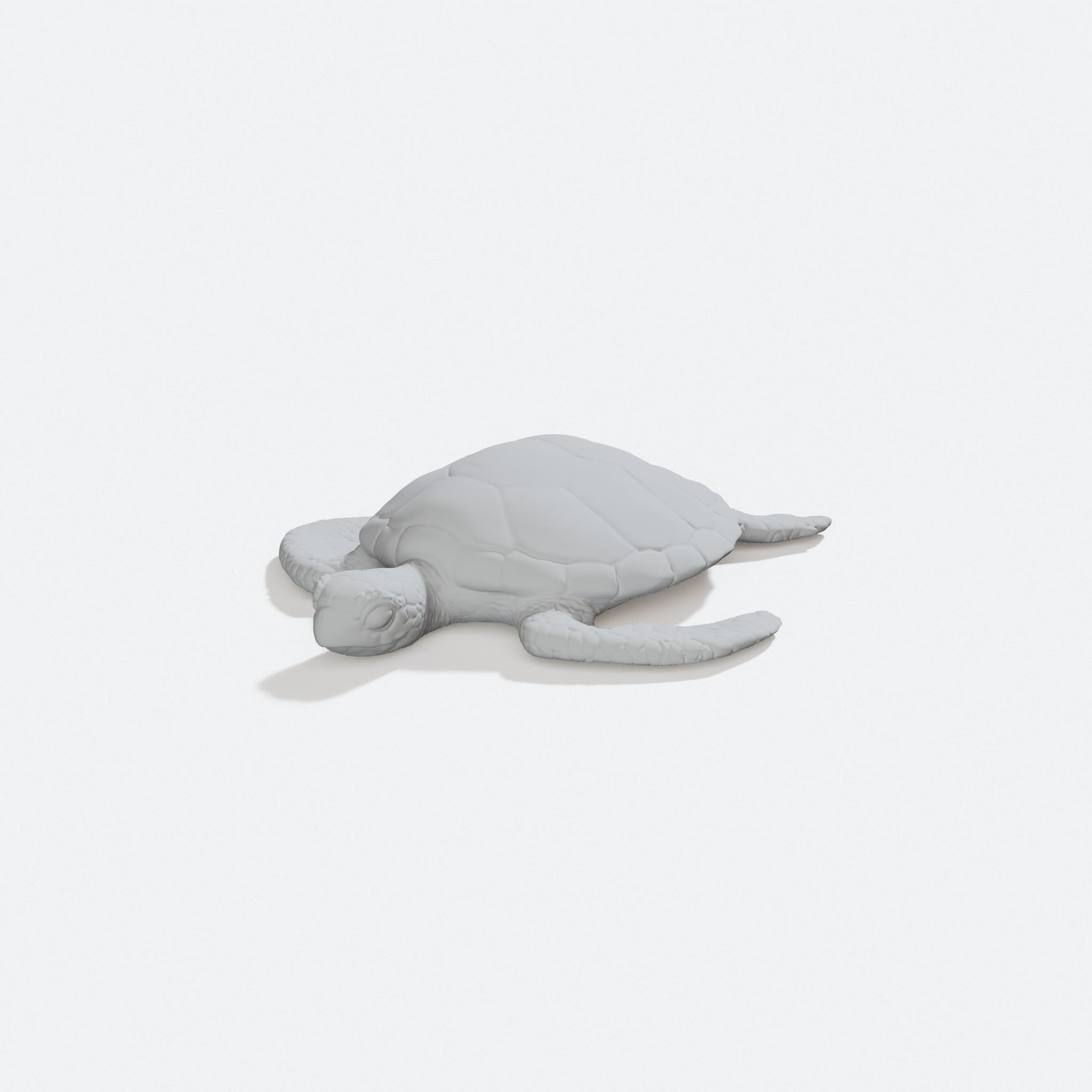 Sea Turtle Ornament - Detailed 3D Printed Decor, turn three quarter